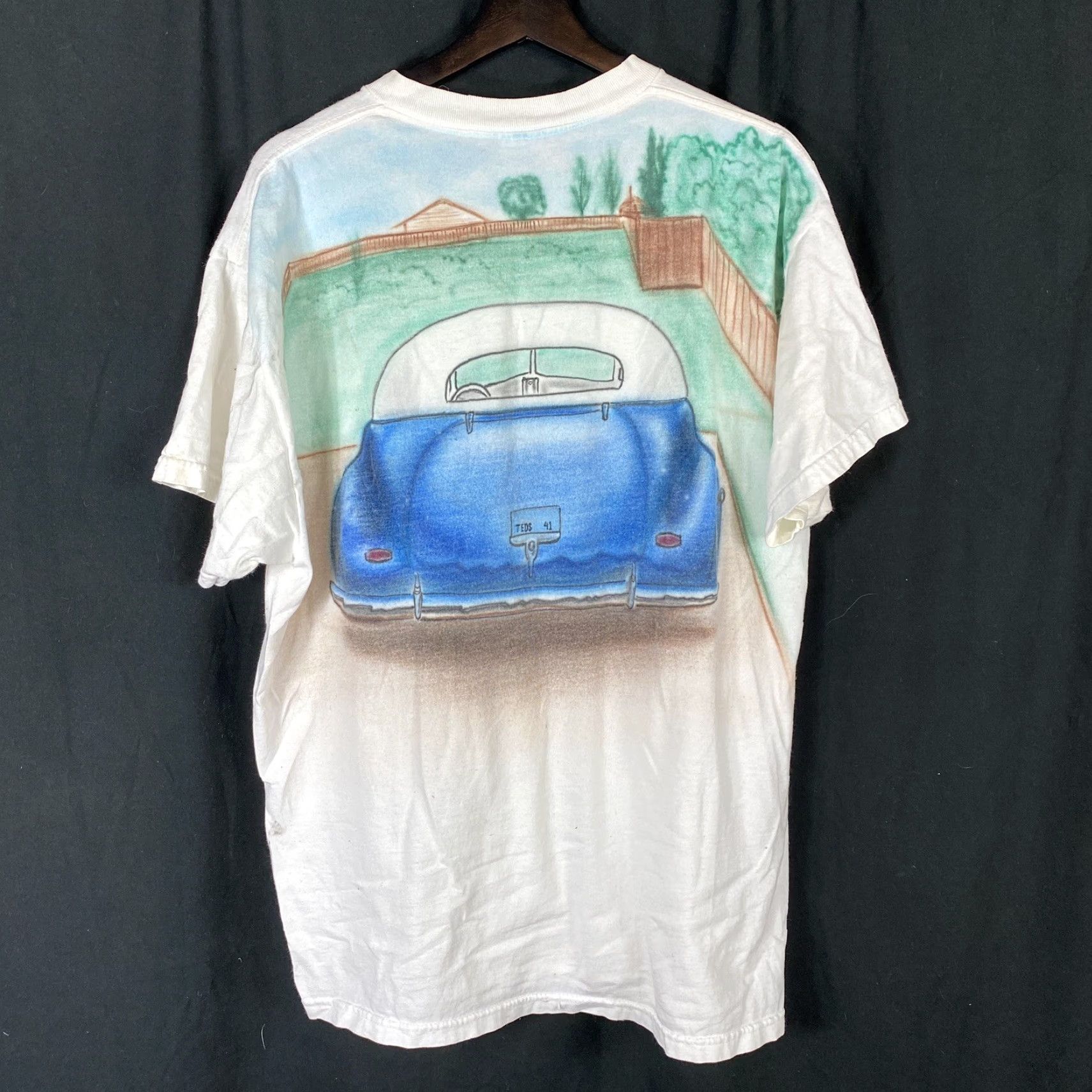 Vintage VINTAGE 1980s Airbrushed ‘41 Chevy Tshirt XL Shirt Mens XL Chevrolet Tshirt 1980s Chevy Tshirt Airbrushed 41 Chevy Vintage Men’s XL Size US XL / EU 56 / 4 - 3 Thumbnail