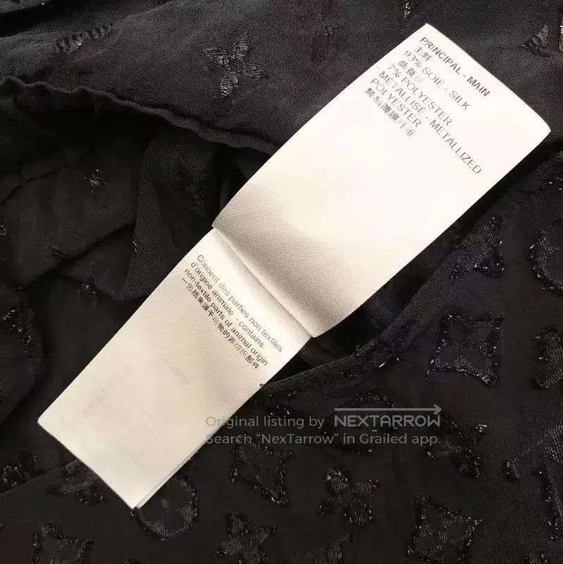 Louis Vuitton Louis Vuitton Black Silk Women's T. Size XXS / US 00 / IT 34 - 4 Thumbnail