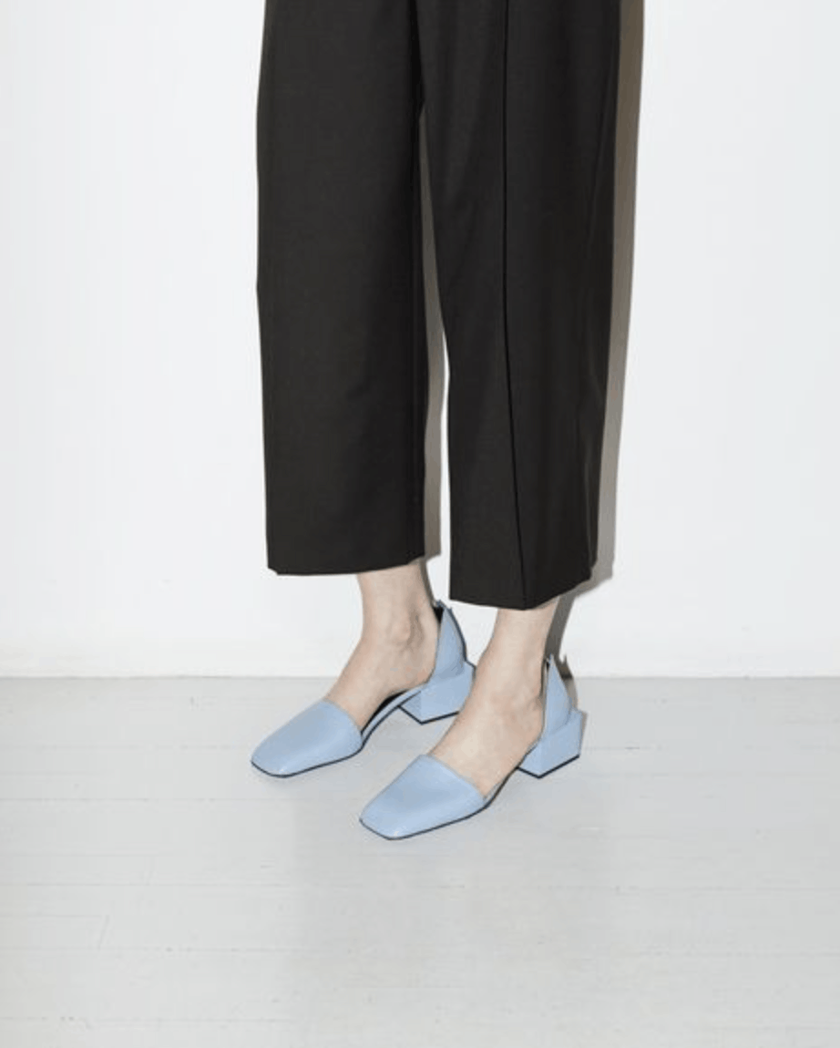 Jil Sander Jil sander 2016 runway way light blue leather slip on Size US 7 / IT 37 - 1 Thumbnail