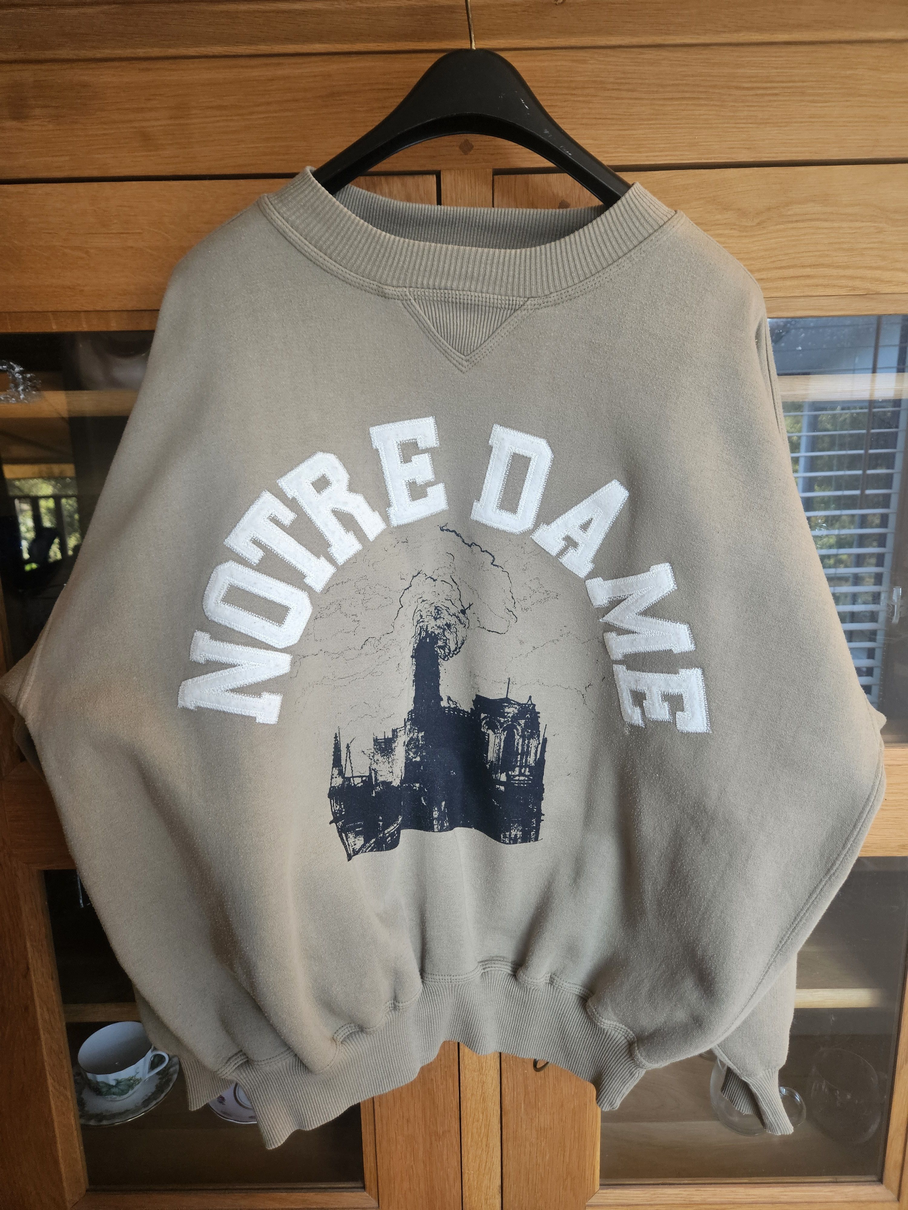 Vintage Notre Dame 2019 Fire Custom College Sweater Size US XL / EU 56 / 4 - 1 Thumbnail