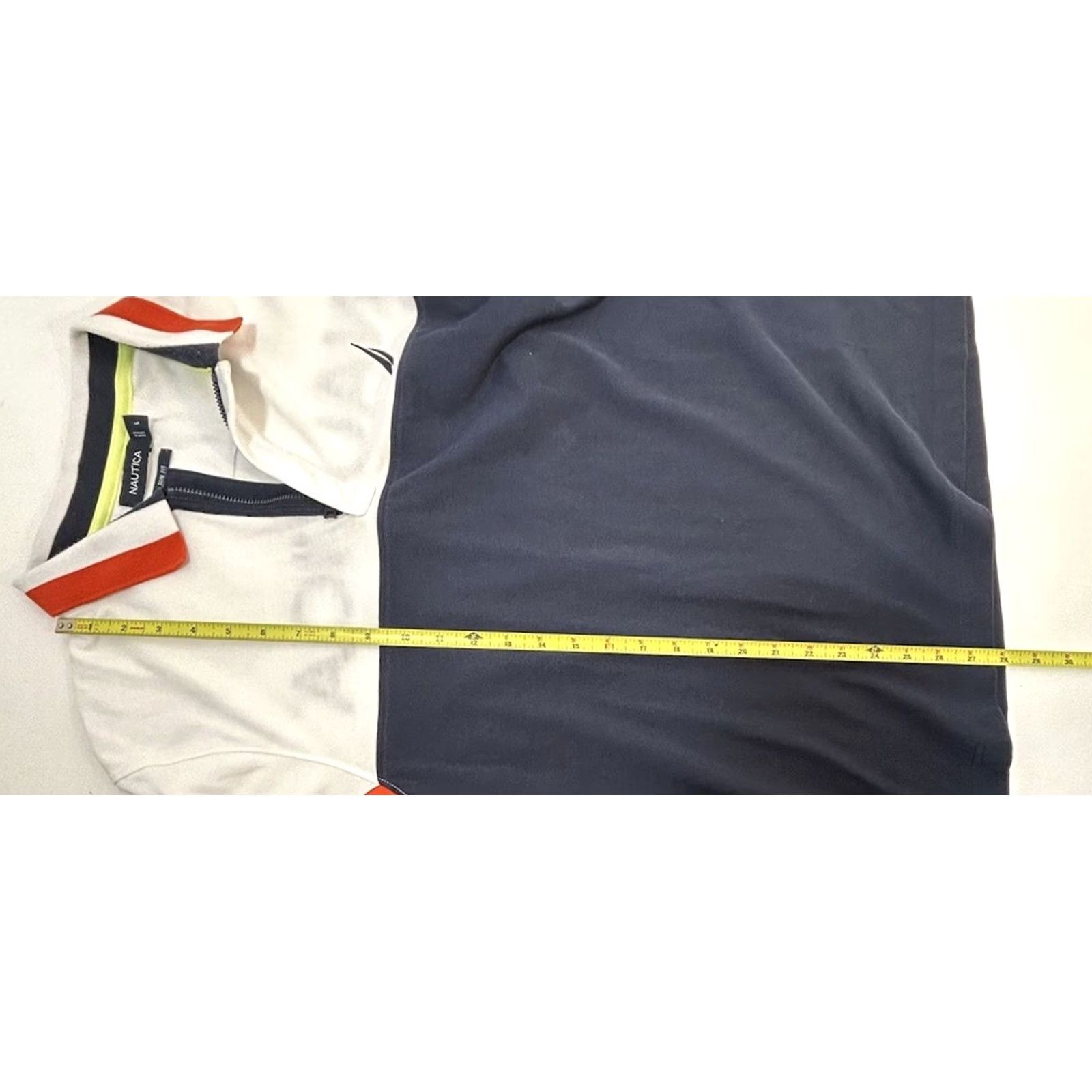Nautica Nautica Polo Multicolor Colorblock Long Sleeve Slim Fit 1/4 Zip Navy? (Original color: Multicolor) - Men Large Shirt Size US L / EU 52-54 / 3 - 7 Thumbnail