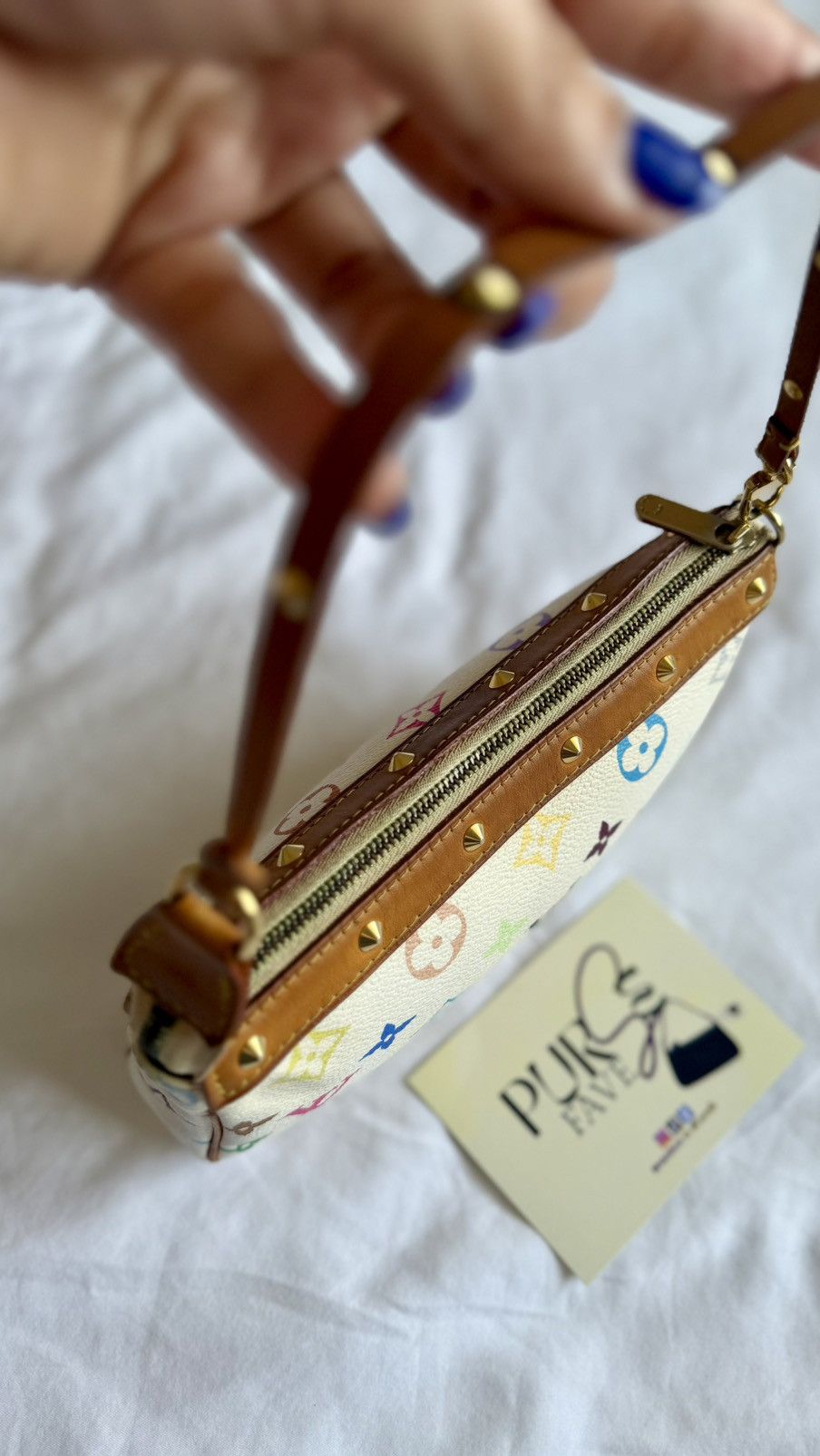 Louis Vuitton × Takashi Murakami Louis Vuitton Takashi Murakami White Multicolor Pochette Bag Size ONE SIZE - 15 Thumbnail