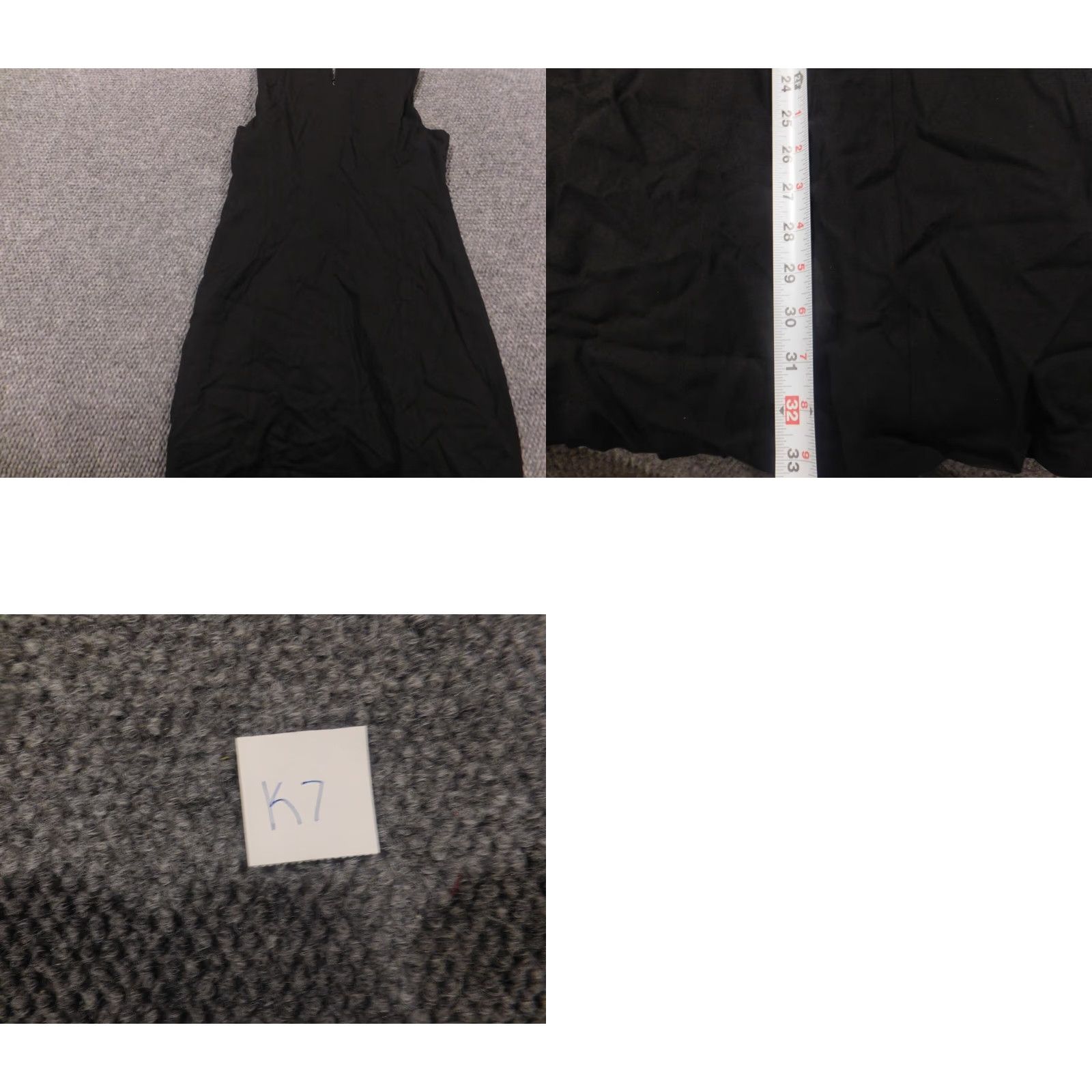Gap Gap Womens Dress A-Line 8 Long Black Zip Crew Neck Sleeveless Dolman Sleeve Rayon Polyester Stretch Lined Ruffle Solid Vintage No Size M / US 6-8 / IT 42-44 - 8 Thumbnail