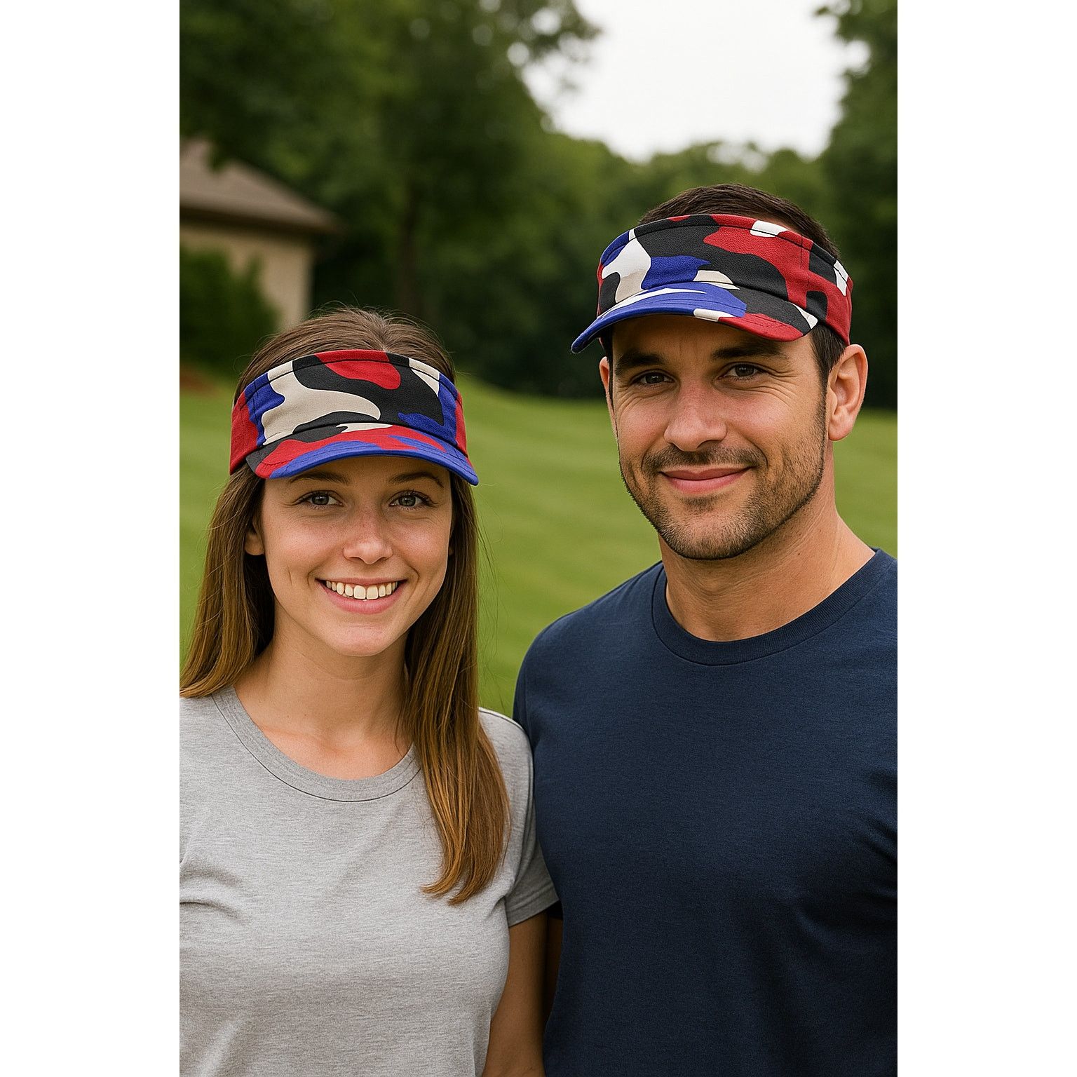 Other CamoSport Sun Visor Red White Blue Black - Adjustable Size ONE SIZE - 1 Thumbnail