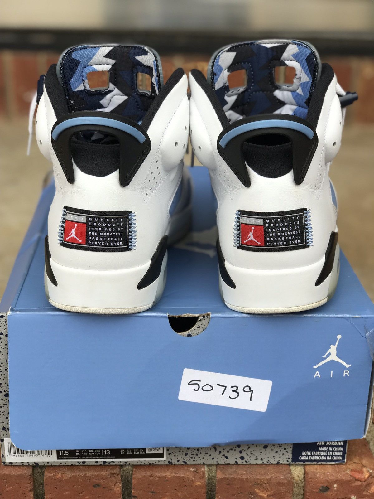 Jordan Brand Air Jordan Retro 6 UNC Size 11.5 Size US 11.5 / EU 44-45 - 4 Thumbnail