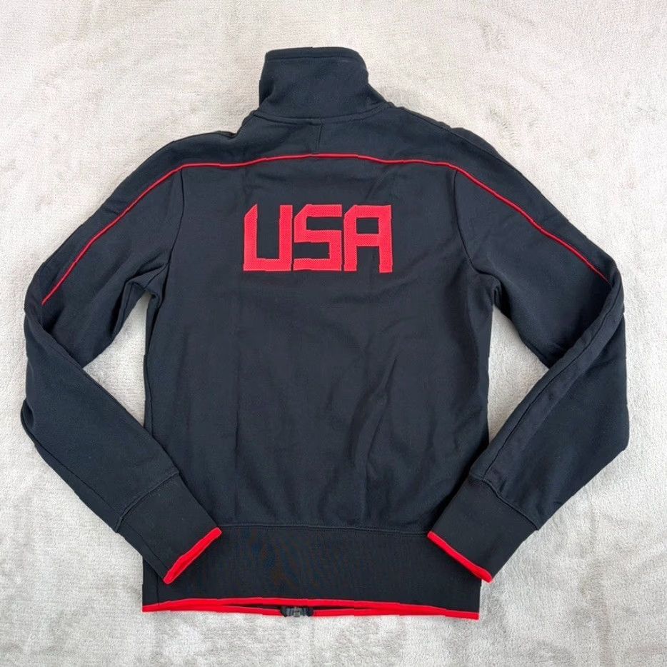 Nike Nike Track Jacket Women M Black USA Olympics Full Zip Casual Outdoor Shirt Size M / US 6-8 / IT 42-44 - 7 Thumbnail