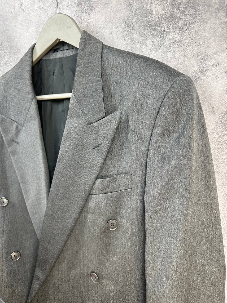 Yves Saint Laurent Yves Saint Laurent Pour Homme VTG Gray Double-Breasted Suit Size 48R - 7 Thumbnail
