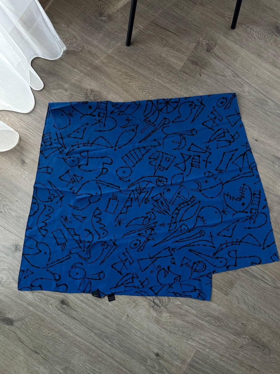 Japanese Brand × Vintage Vintage Japanese Fabric Fortune Zurich Blue Scarf Size ONE SIZE - 3 Thumbnail