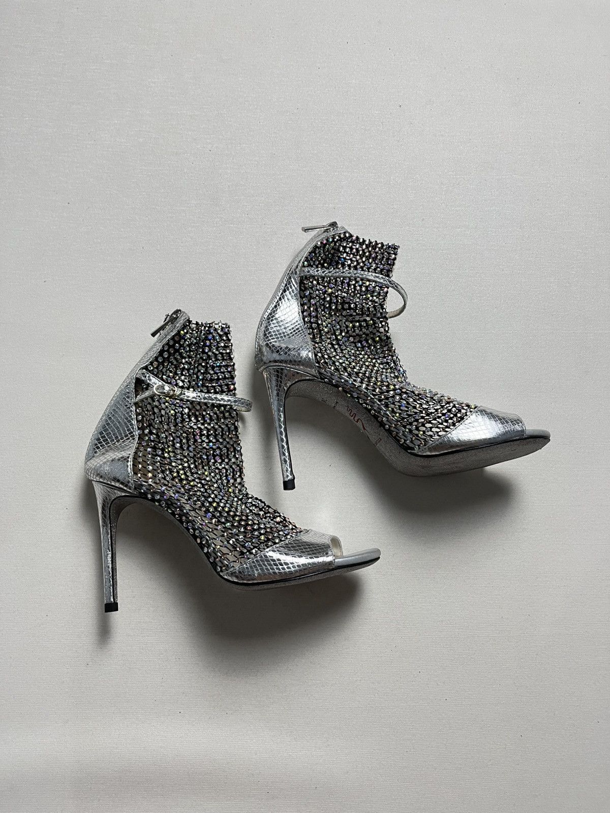 Rene Caovilla Rene caovilla galaxia silver/crystall hells in size 38 Size US 8 / IT 38 - 1 Thumbnail