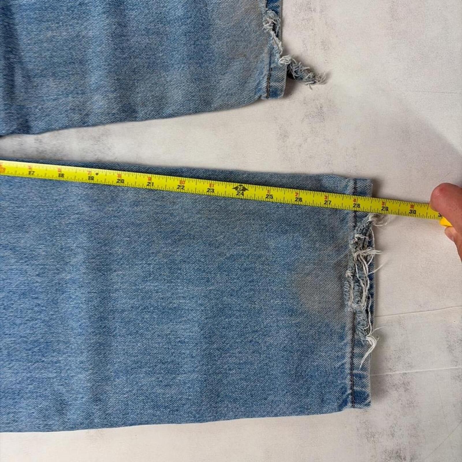 Empyre Y2K Blue Empyre Grunge Baggy Skater Distressed Denim Jeans Size US 30 / EU 46 - 7 Thumbnail