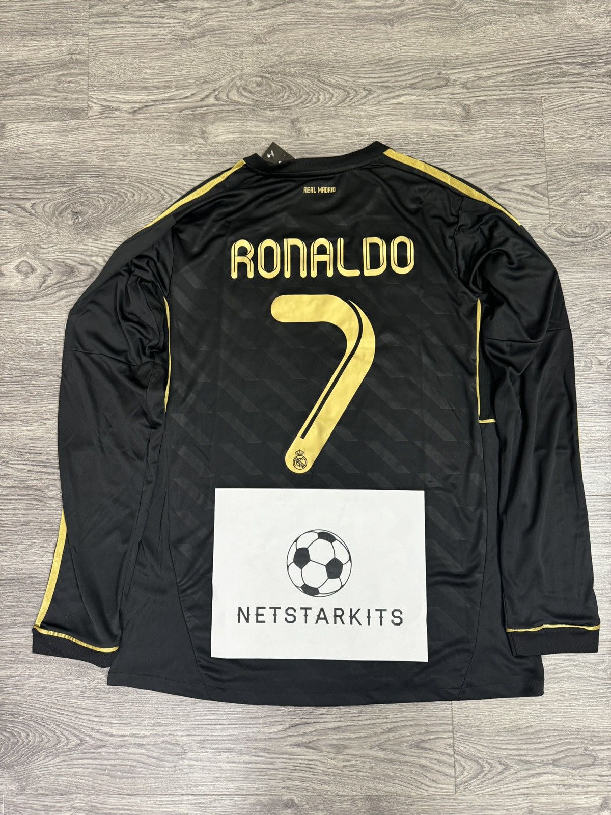 Adidas × Vintage 2011/2012-Real-Madrid-Ronaldo-Black/Gold-S Size US S / EU 44-46 / 1 - 1 Thumbnail