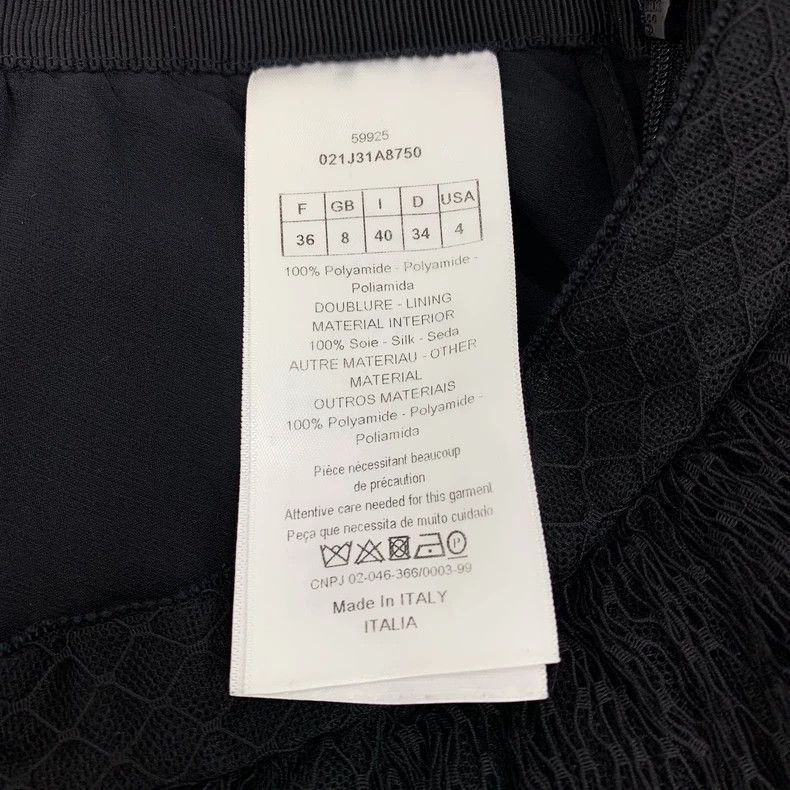 Dior Dior Black mesh casual skirt Size 24" / US 00 / IT 34 - 6 Thumbnail