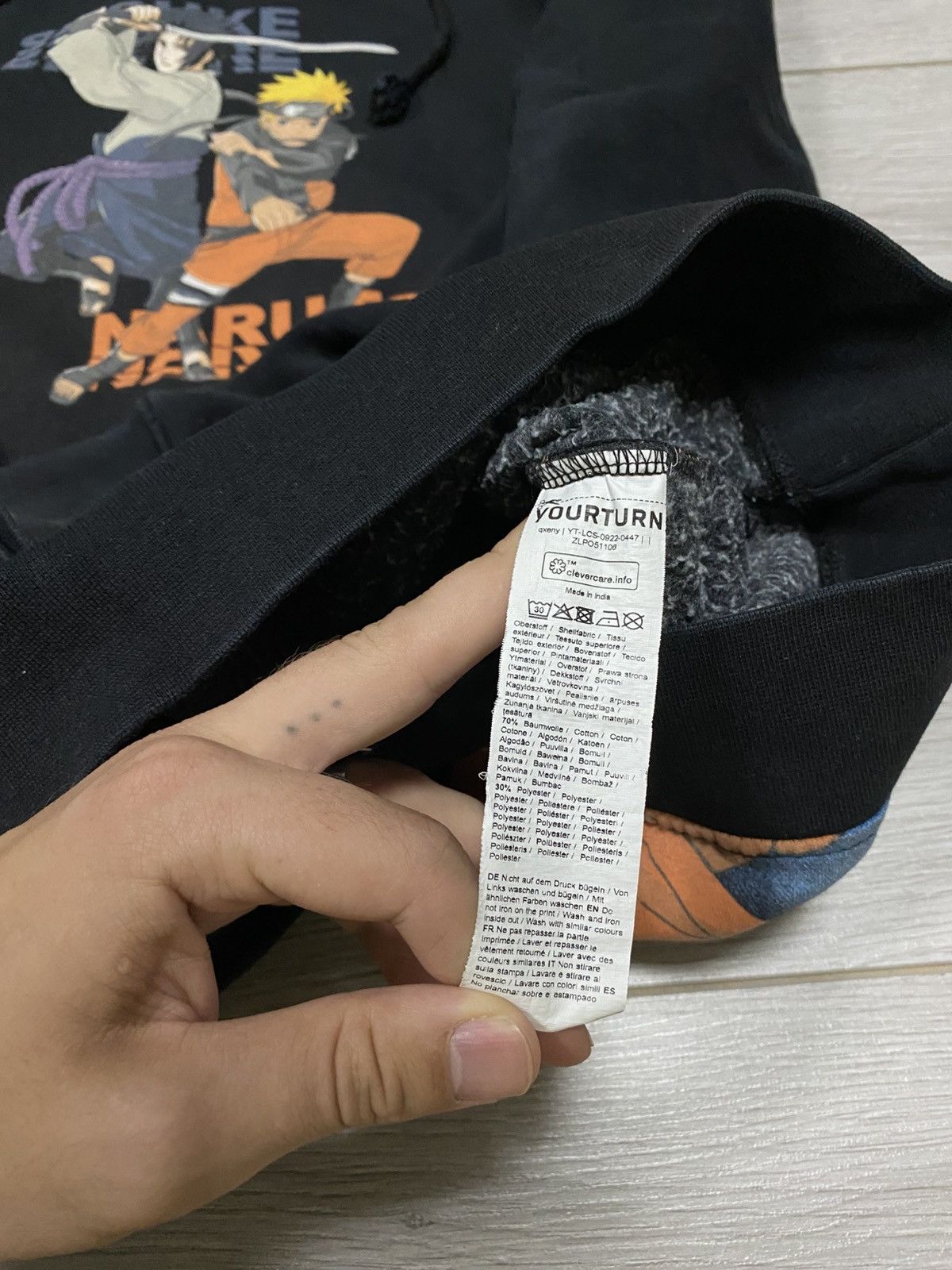 Anime Naruto anime shippuden overprint Saske hoodie Size US M / EU 48-50 / 2 - 8 Thumbnail