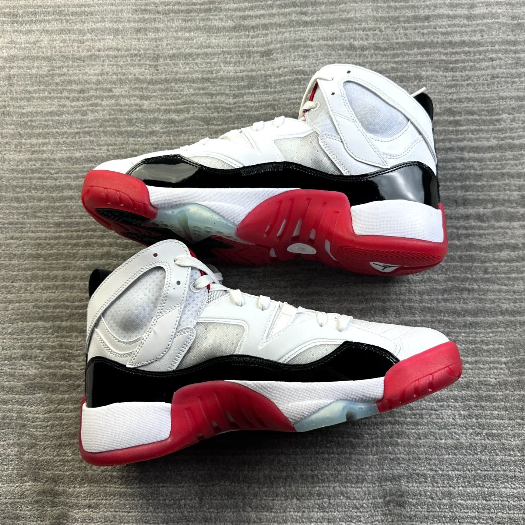 Jordan Brand Air Jordan Sneaker Mens 12.5 White Black Red Bred Concord High Top Jumpman Two Trey Size US L / EU 52-54 / 3 - 3 Thumbnail