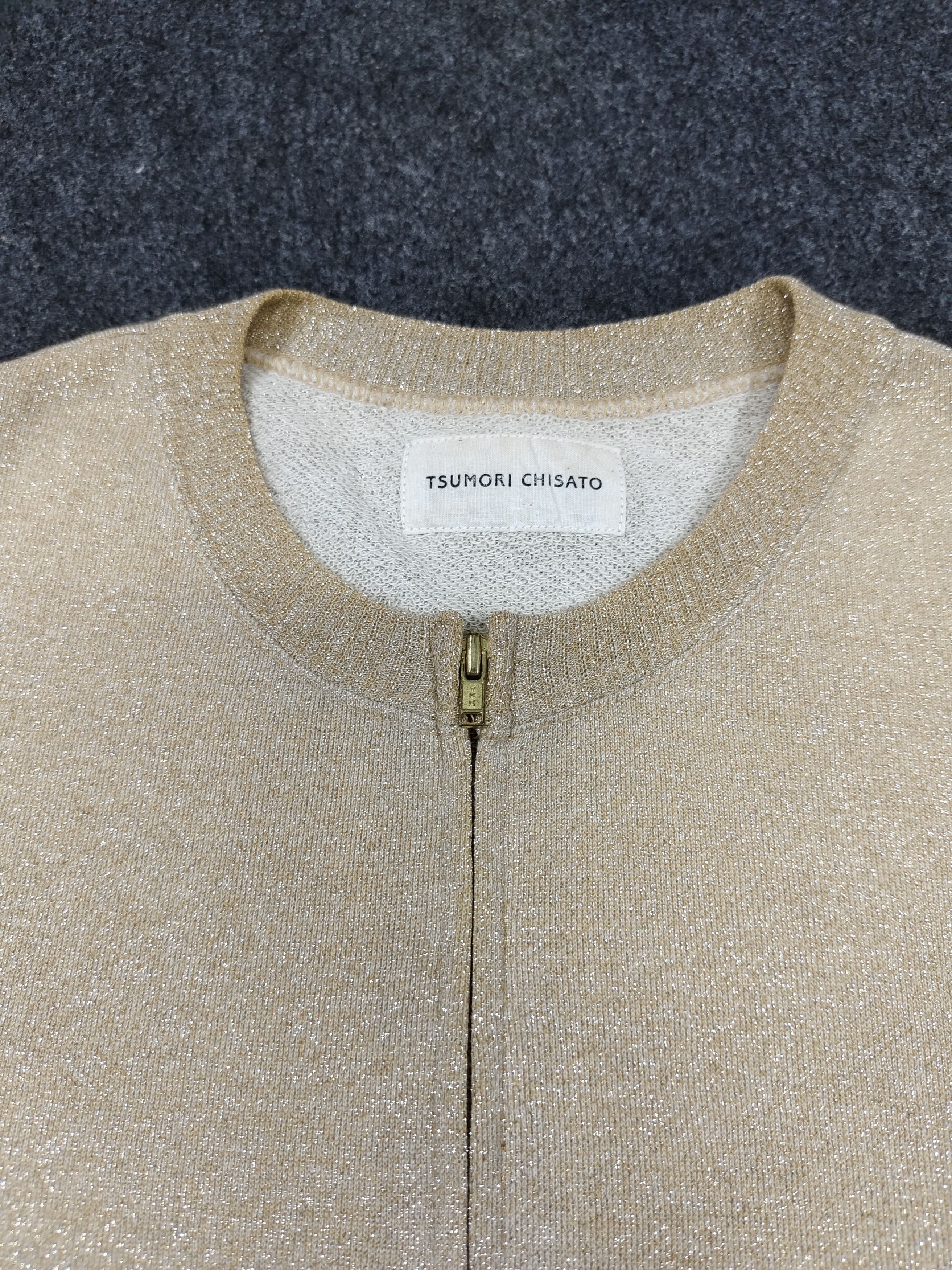 Tsumori Chisato 🇯🇵 Tsumori Chisato 🇯🇵 Gold Glitter Zip Sweater Size M / US 6-8 / IT 42-44 - 6 Thumbnail