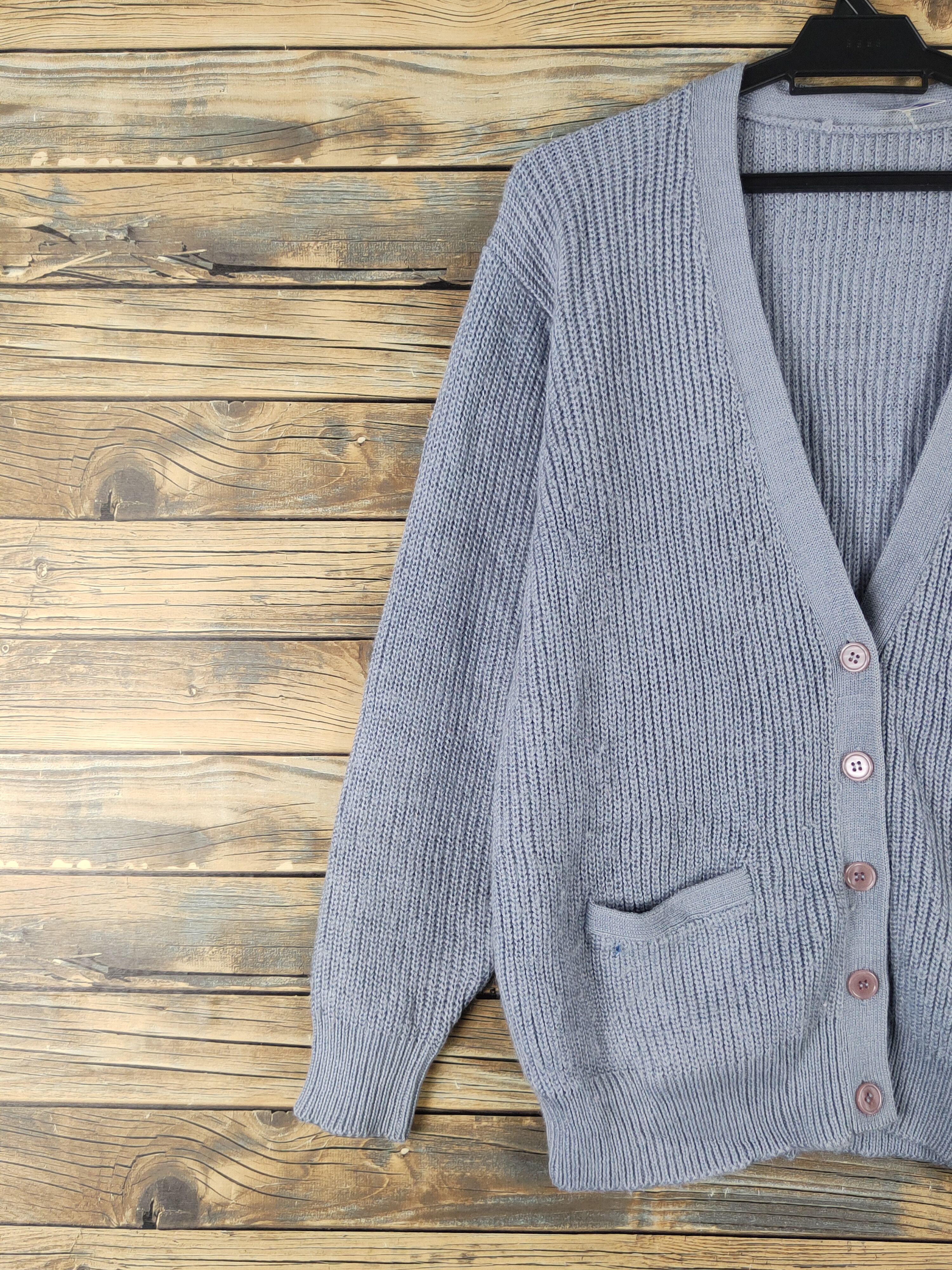Homespun Knitwear Japanese Brand Blue Knitwear Cardigan #W1648 Size M / US 6-8 / IT 42-44 - 3 Thumbnail