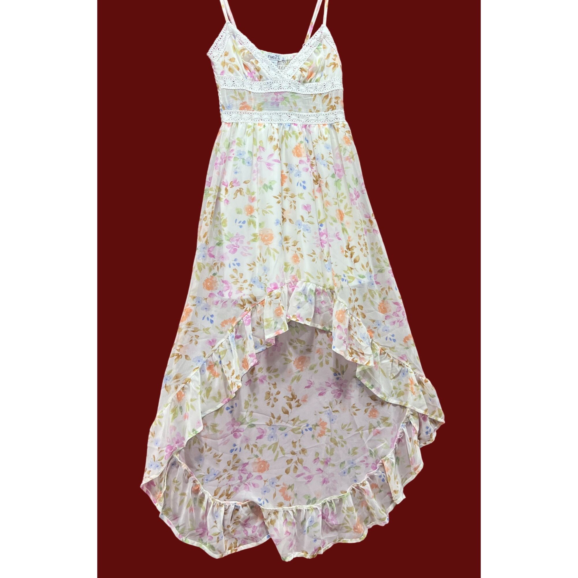 rue21 Rue 21 - Women's Summer Sleeveless High Low Hem Ruffle Flora Size XXS / US 00 / IT 34 - 20 Thumbnail