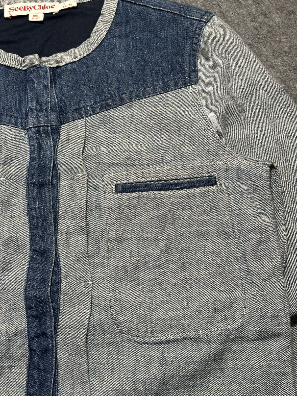 Japanese Brand See by Chloé blue long-sleeve chambray shirt. Size US S / EU 44-46 / 1 - 5 Thumbnail