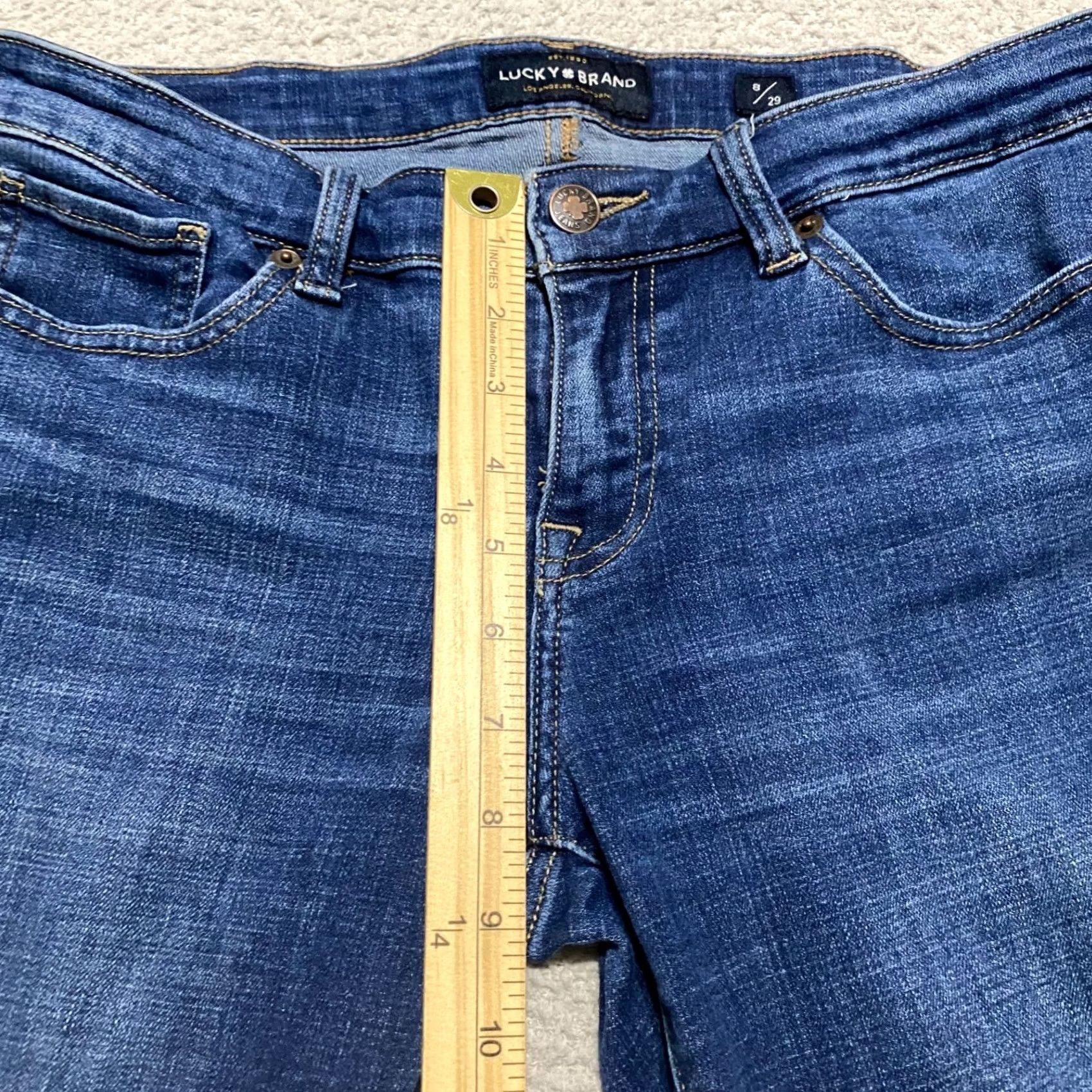 Lucky Brand Lucky Brand Stella Skinny Jeans Womens 8 Blue Denim Medium Wash Low Rise Stella Skinny Jeans Women's 8 Blue Denim Medium Wash Low Rise Size 30" / US 8 / IT 44 - 7 Thumbnail