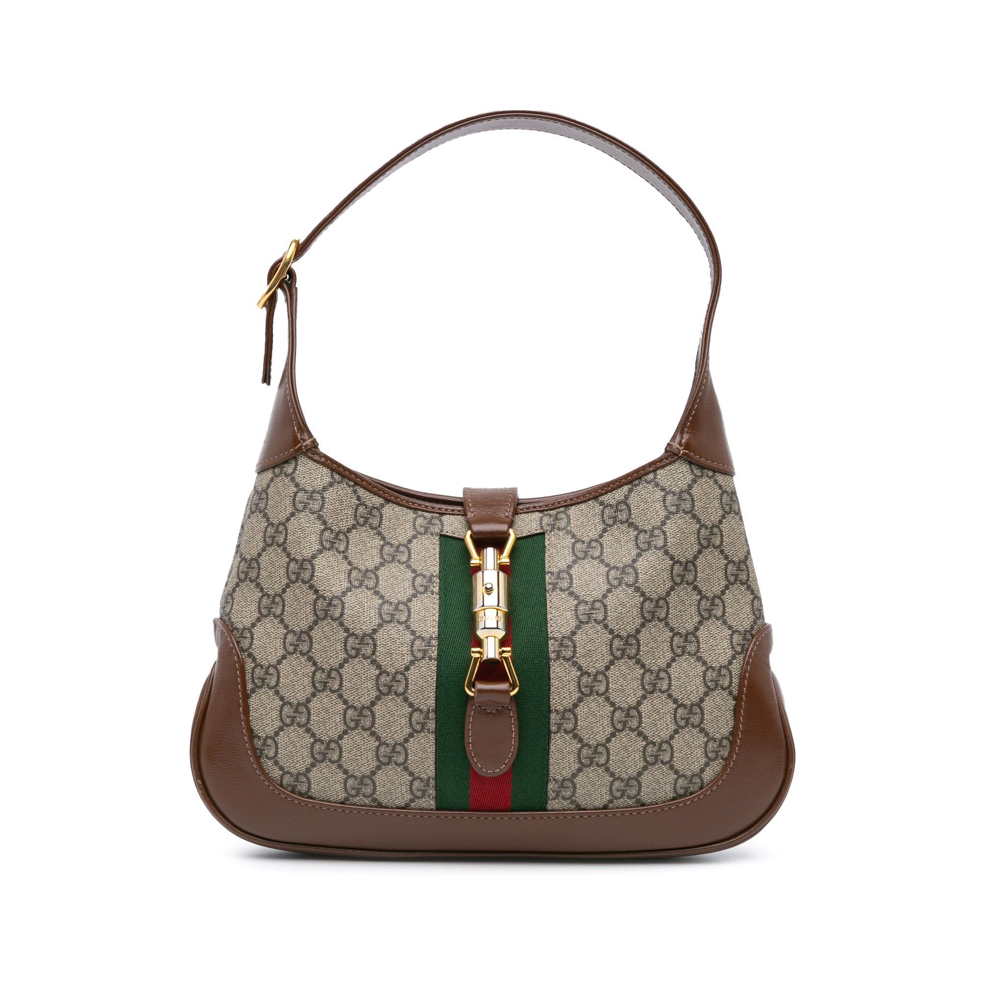 Gucci Small GG Supreme Jackie 1961 Crossbody Brown