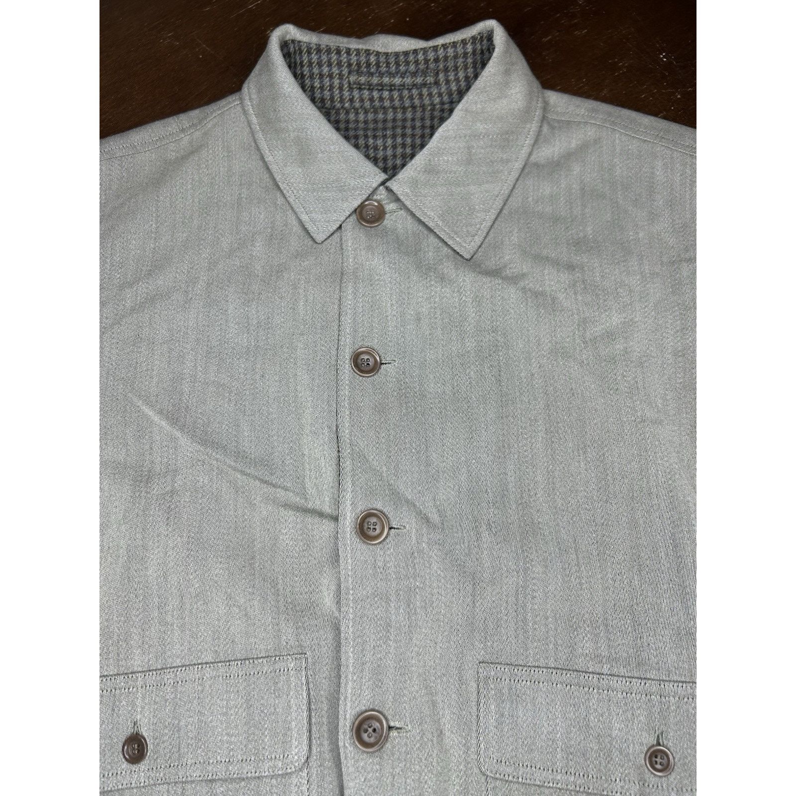 Sulka VTG Sulka Italy Houndstooth Wool Cashmere Reversible Jacket Size US L / EU 52-54 / 3 - 16 Thumbnail
