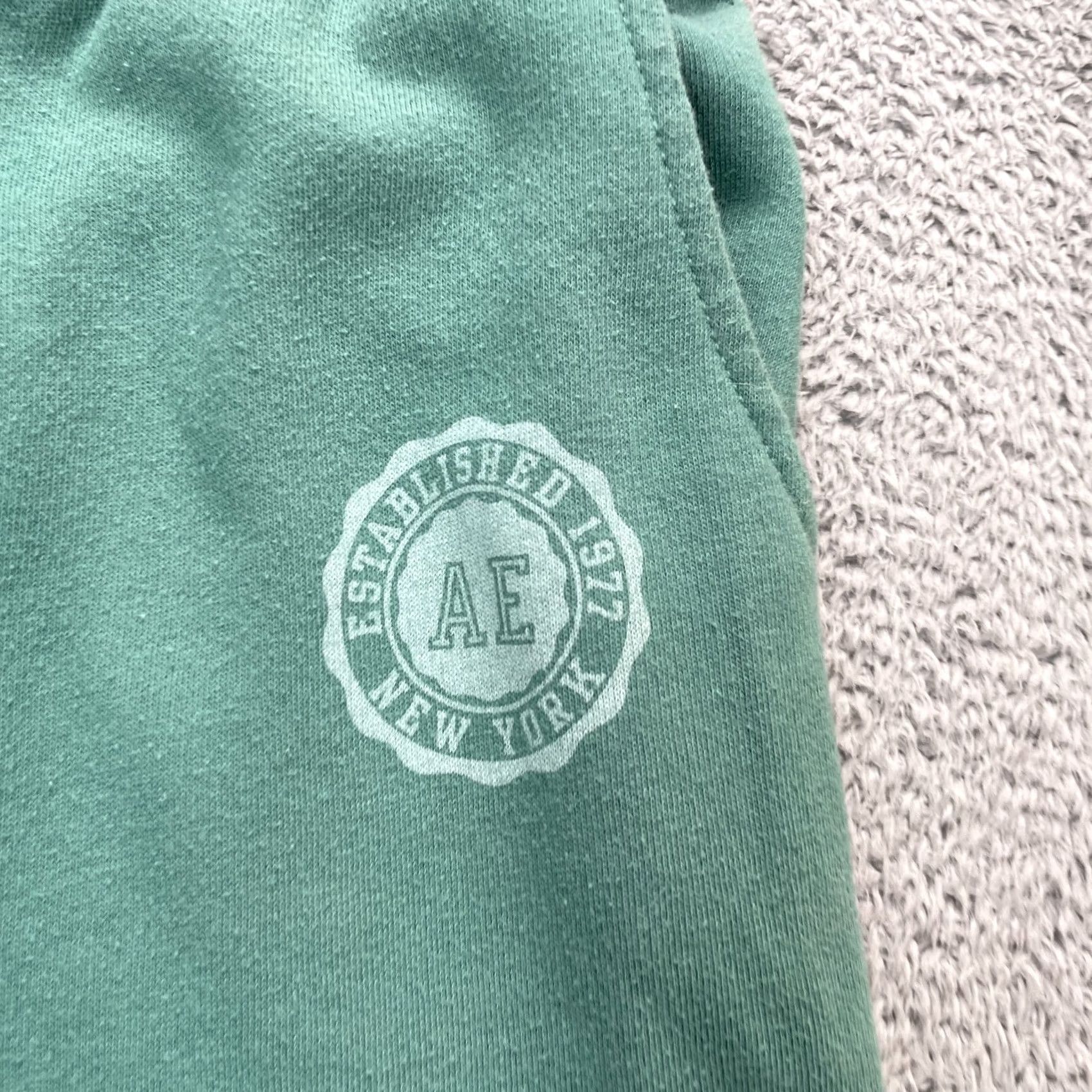 American Eagle Outfitters VINTAGE American Eagle Outfitters Sweatpants Womens XS Green Fleece Tapered Leg Size 26" / US 2 / IT 38 - 7 Thumbnail