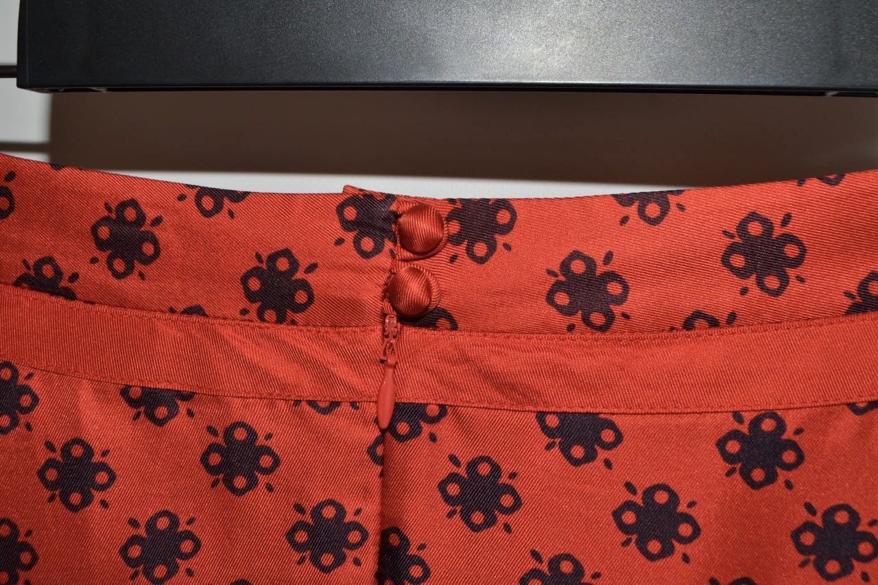 Marc Jacobs × Vintage Marc Jacobs Skirt 100% Silk Red Size 4 Size 25" / US 0 / IT 36 - 6 Thumbnail