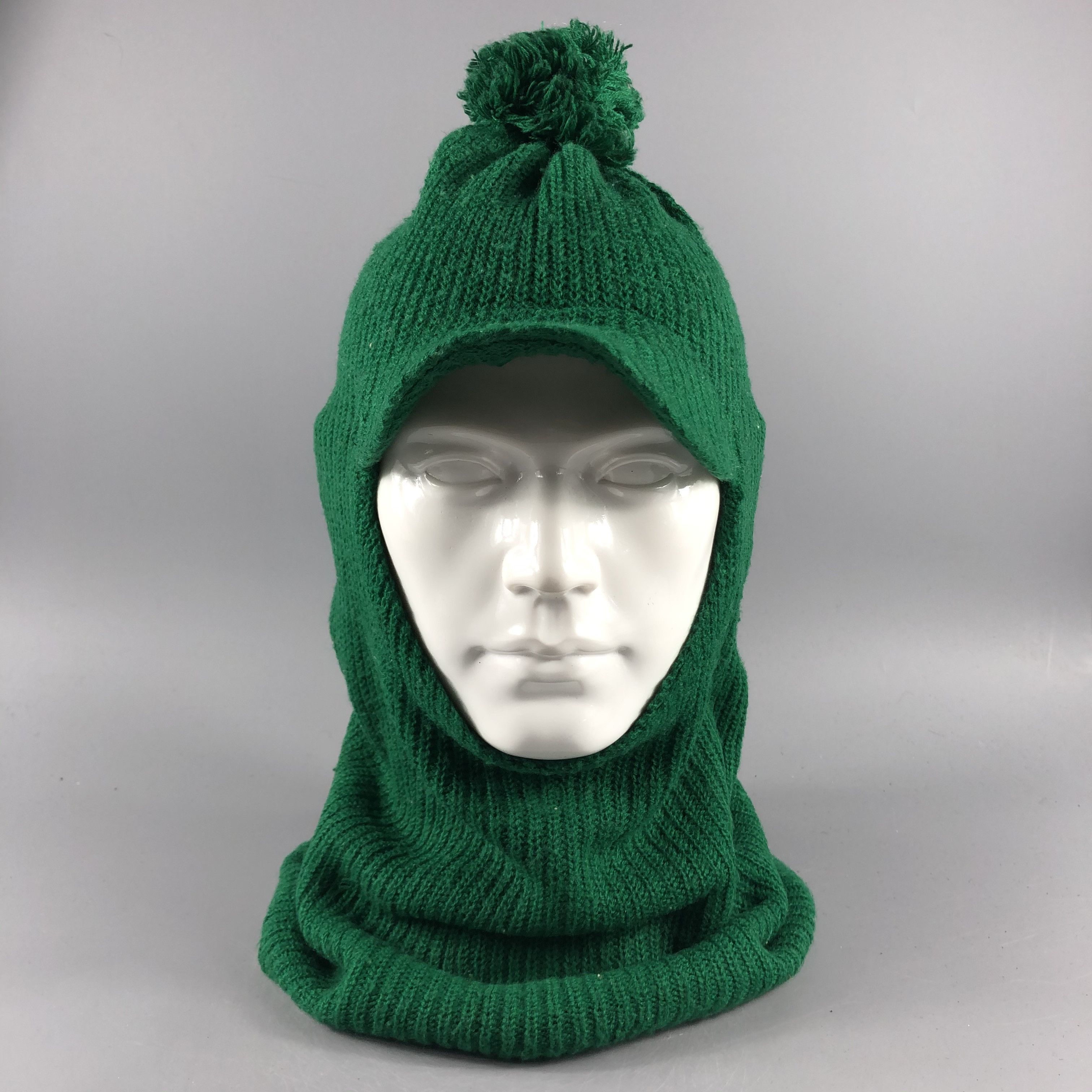 image of Ski Mask Visor Beanie Snow Hat Snow Cap -D611 in Green, Men's