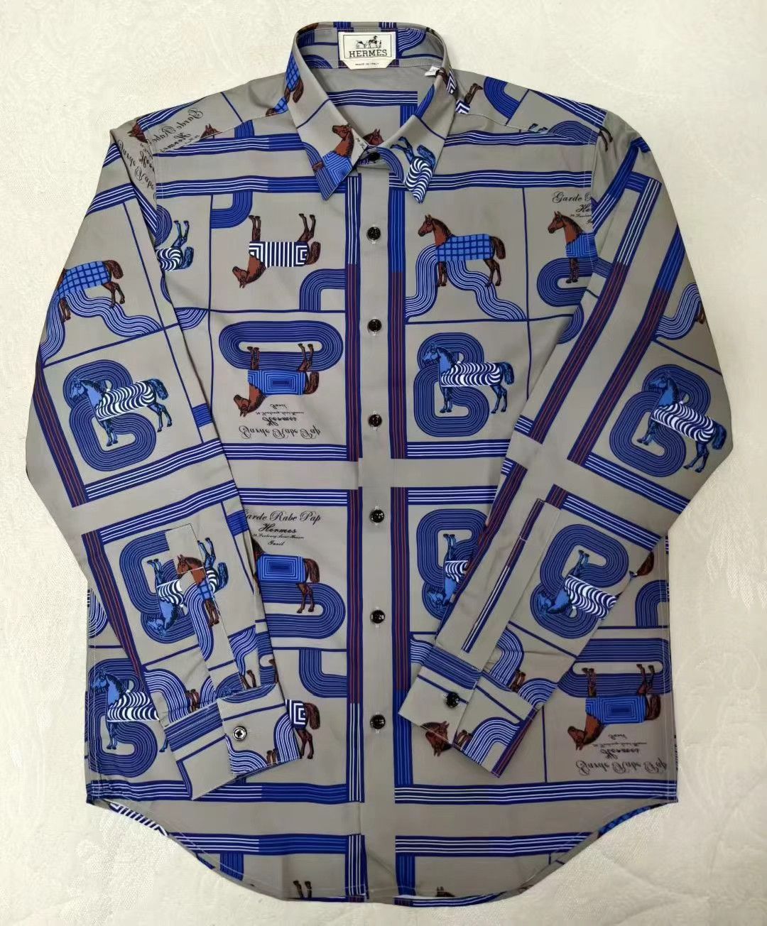 Hermes Hermes Long-Sleeve Silk Shirt Size US M / EU 48-50 / 2 - 1 Thumbnail