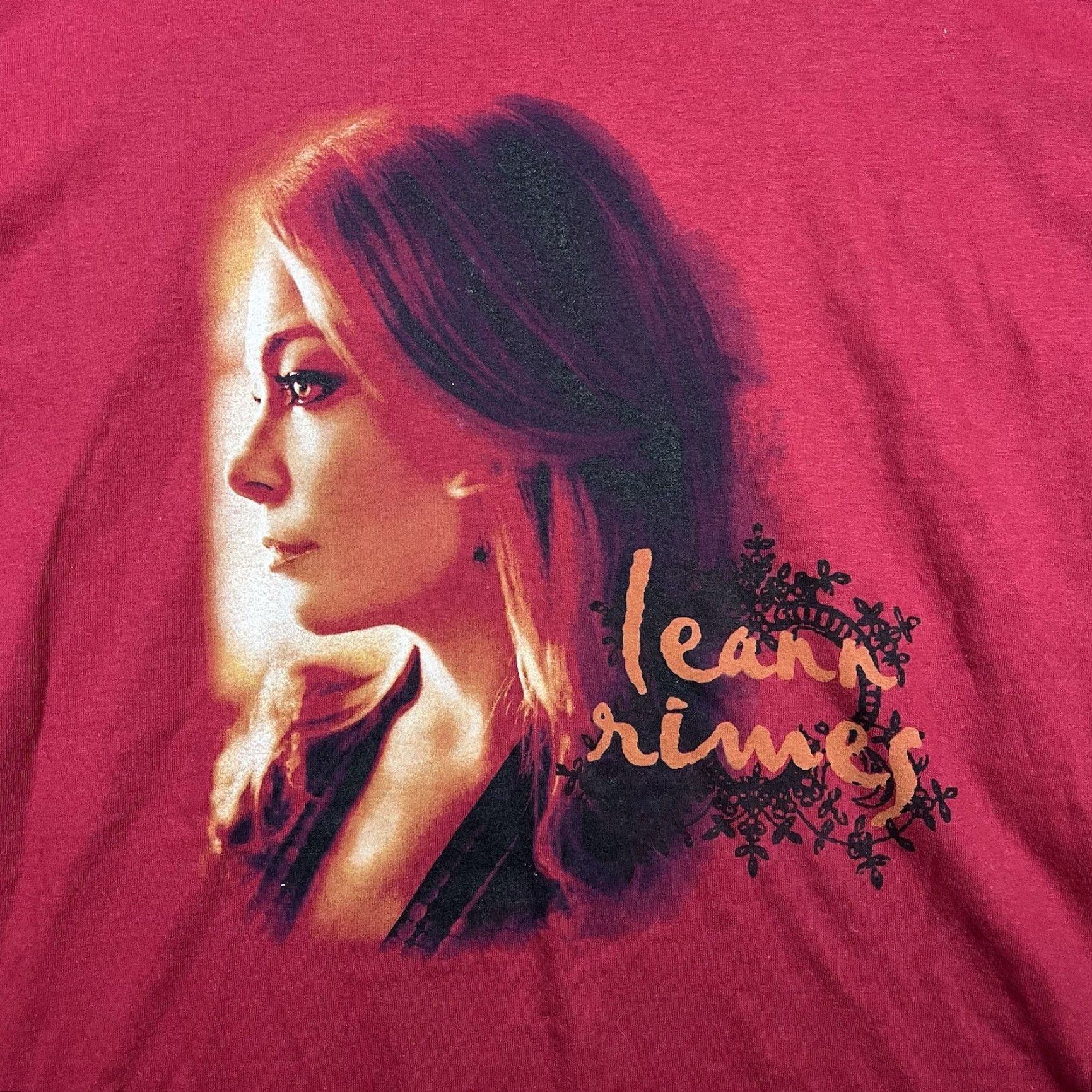 Gildan VINTAGE Leann Rimes Concert Band Red T Shirt Mens L Double Side Graphic Tee Size US L / EU 52-54 / 3 - 2 Thumbnail
