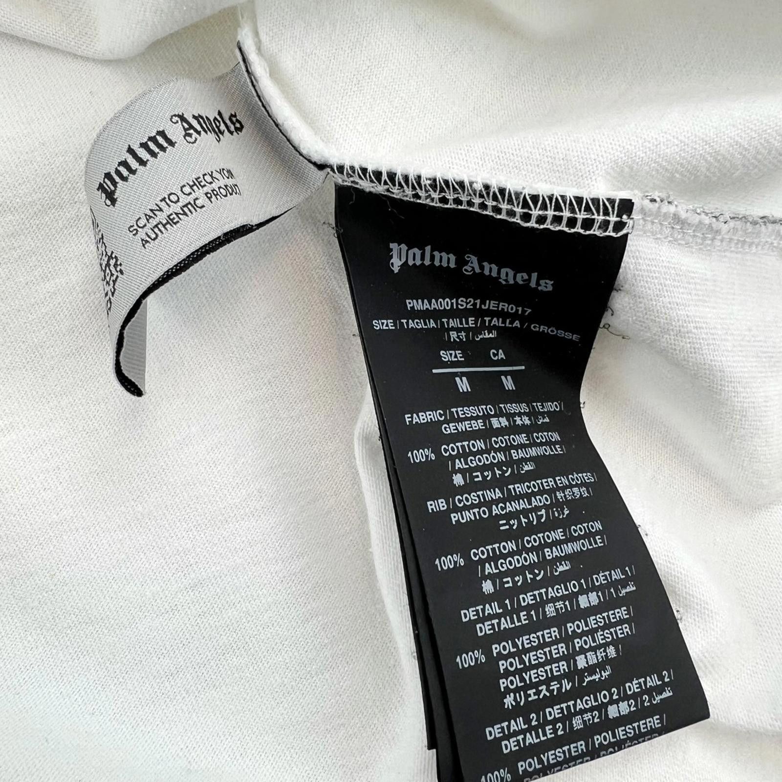 Palm Angels Palm Angels Corp Flower Embroidered White T Shirt Size US M / EU 48-50 / 2 - 6 Thumbnail