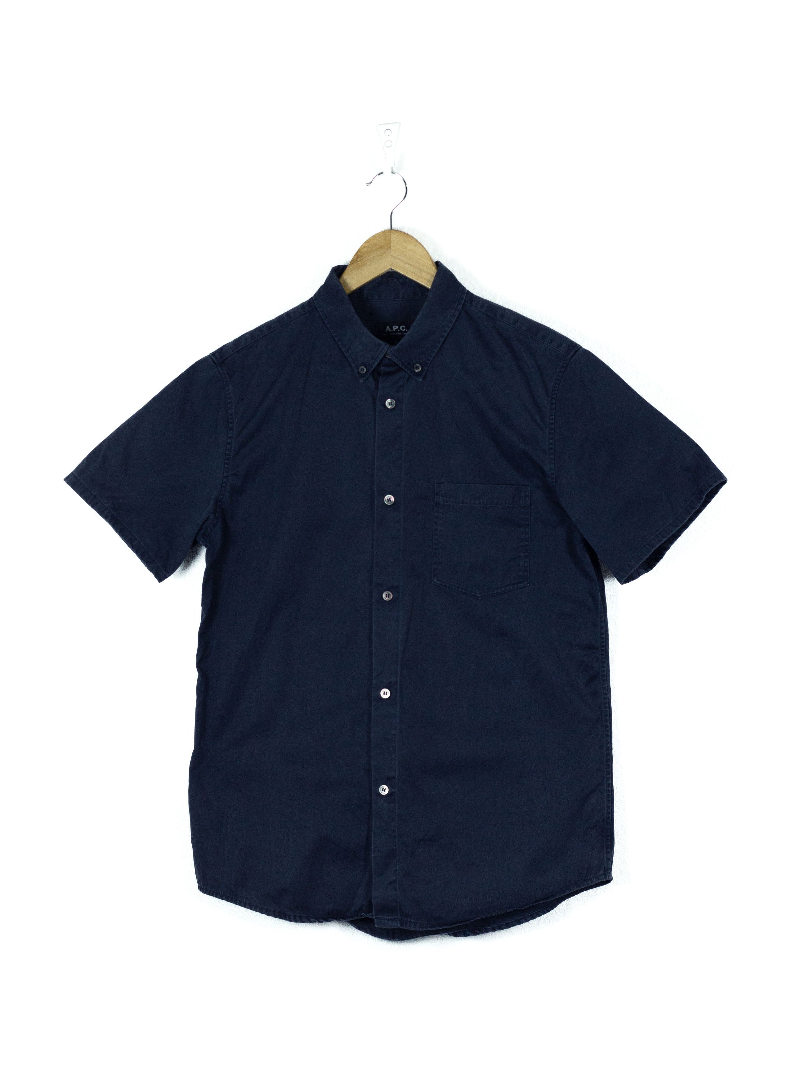 A.P.C. A.P.C. Navy Washed Oxford Shirt S 46 Size US S / EU 44-46 / 1 - 1 Thumbnail