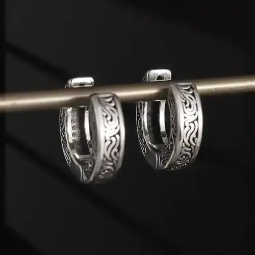 Japanese Brand × Sterling Silver Punk Totem Pattern Earring Size ONE SIZE - 3 Thumbnail
