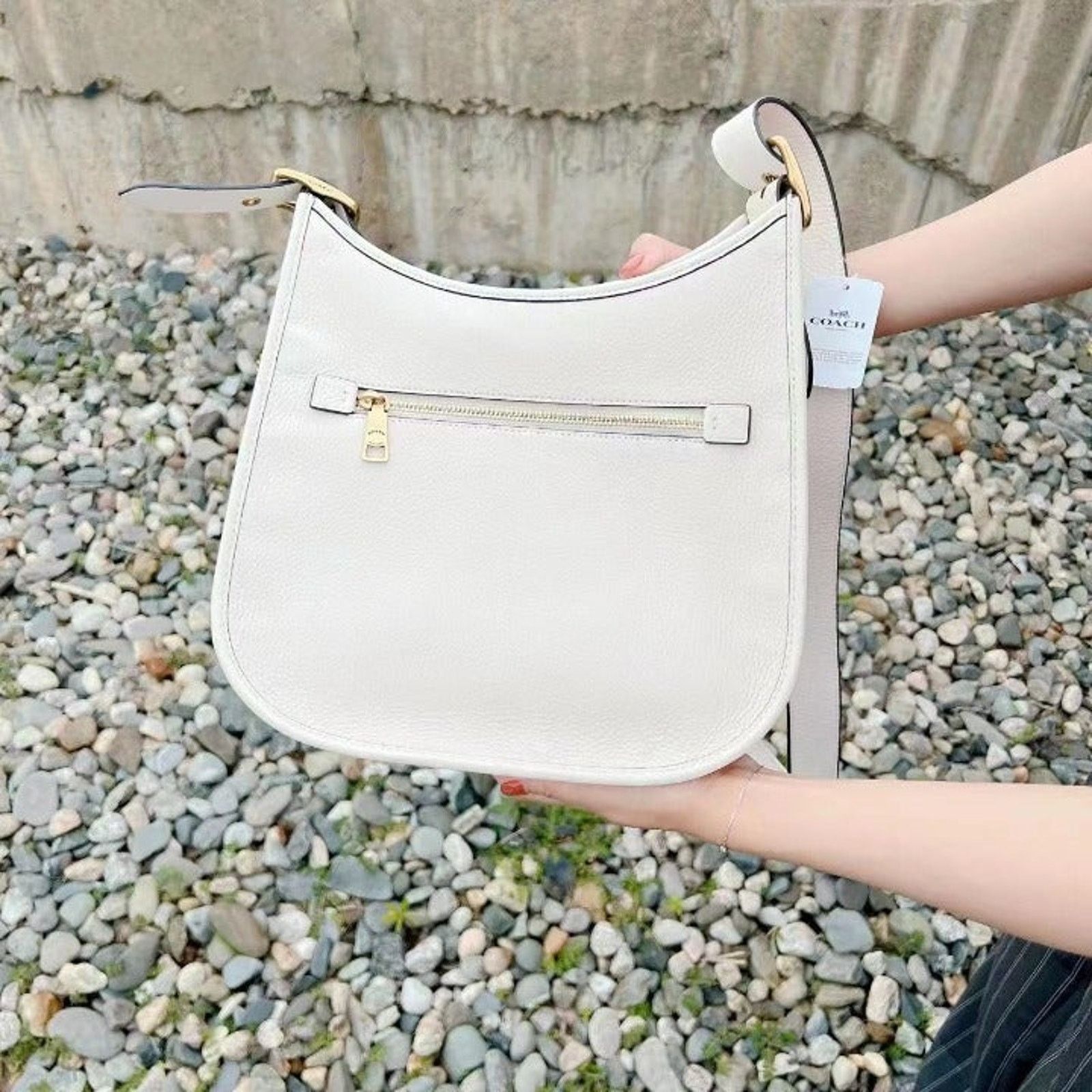 Coach Coach 89122 Varsity Stripe Emery Shoulder/Crossbody B4/Chalk Size ONE SIZE - 4 Thumbnail