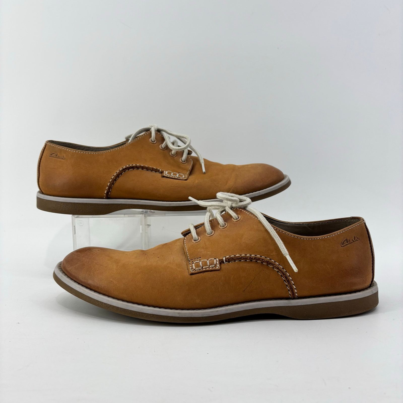 Clarks Clarks Farli Walk Mens Sz 10 Casual Tan Leather C&J Ltd TOR Size US 10 / EU 43 - 8 Thumbnail