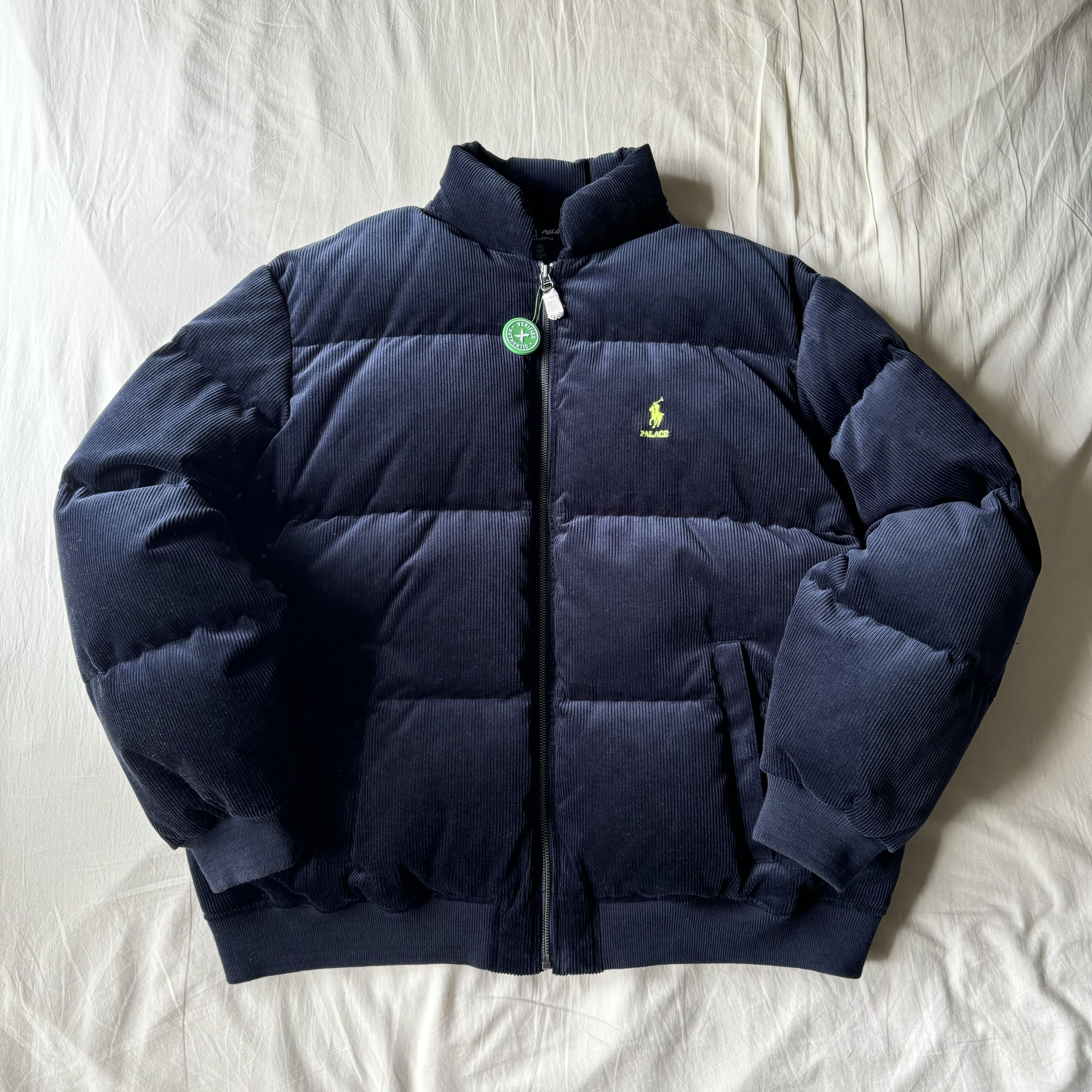 Palace × Polo Ralph Lauren PALACE x POLO RALPH LAUREN CORDUROY DOWN JACKET  NAVY XXL | Grailed