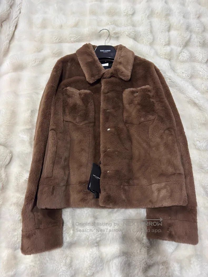 Saint Laurent Paris Saint Laurent Paris Caramel Teddy Faux Fur Jacket Size US L / EU 52-54 / 3 - 1 Thumbnail