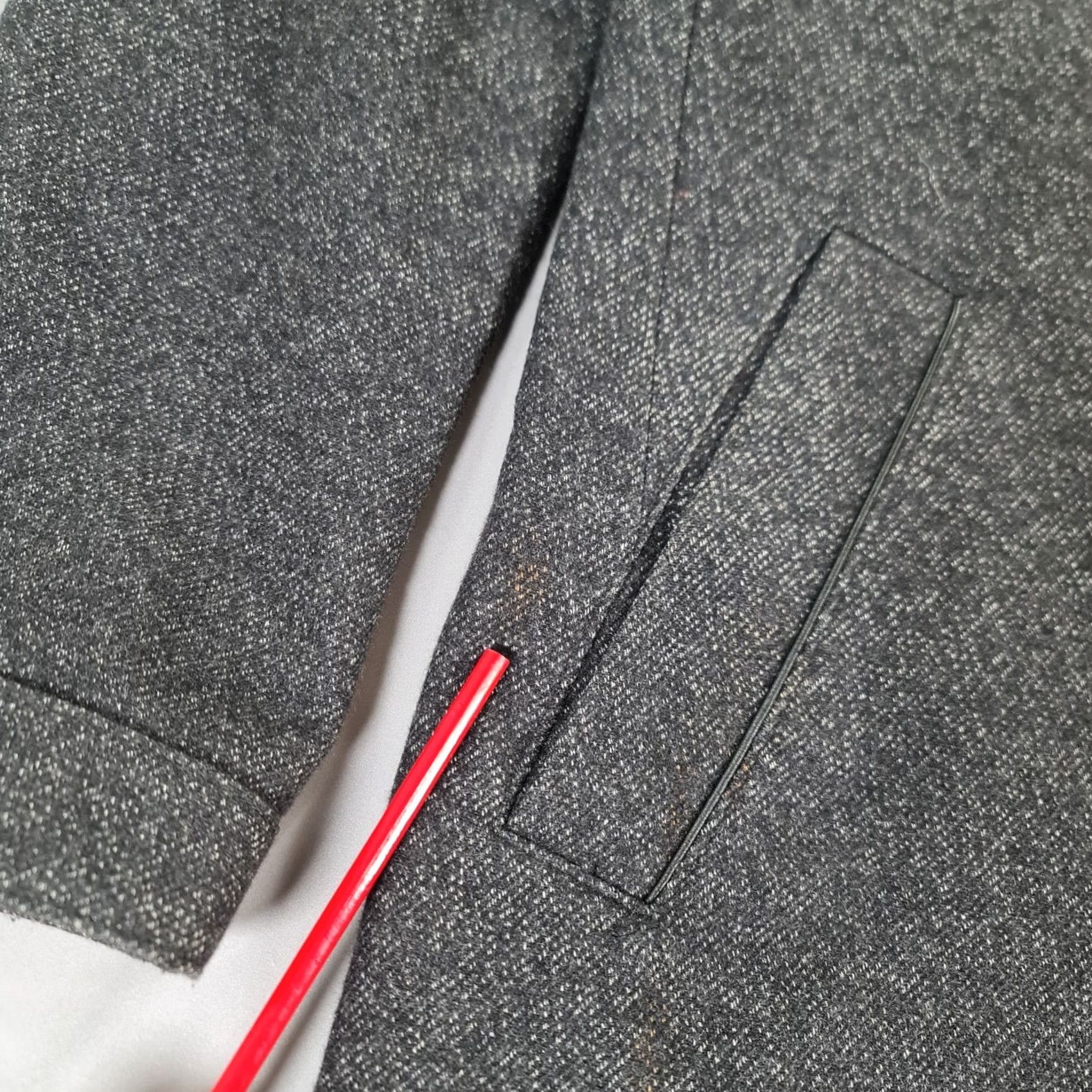 Hugo Boss HUGO BOSS Coat Mens Overcoat Long Wool Blend Single Breasted Grey XL Button Pockets Classic Vintage: No Womens Mens? Size US XL / EU 56 / 4 - 7 Thumbnail
