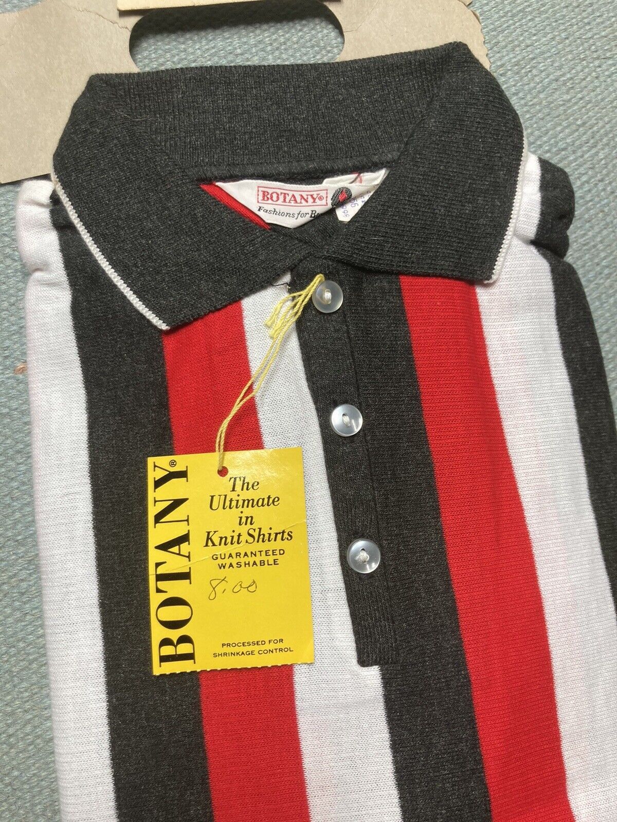 Vintage Vtg 60s 70s polo shirt long sleeve rockabilly youth boys 16 Size S / US 4 / IT 40 - 2 Thumbnail