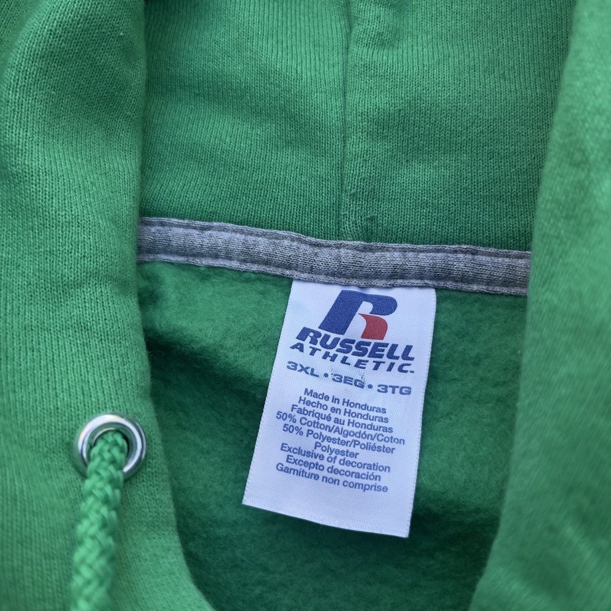 Russell Athletic × Vintage Vintage Y2K Russell Athletic Blank Kelly Green Hoodie Size US XXL / EU 58 / 5 - 6 Thumbnail