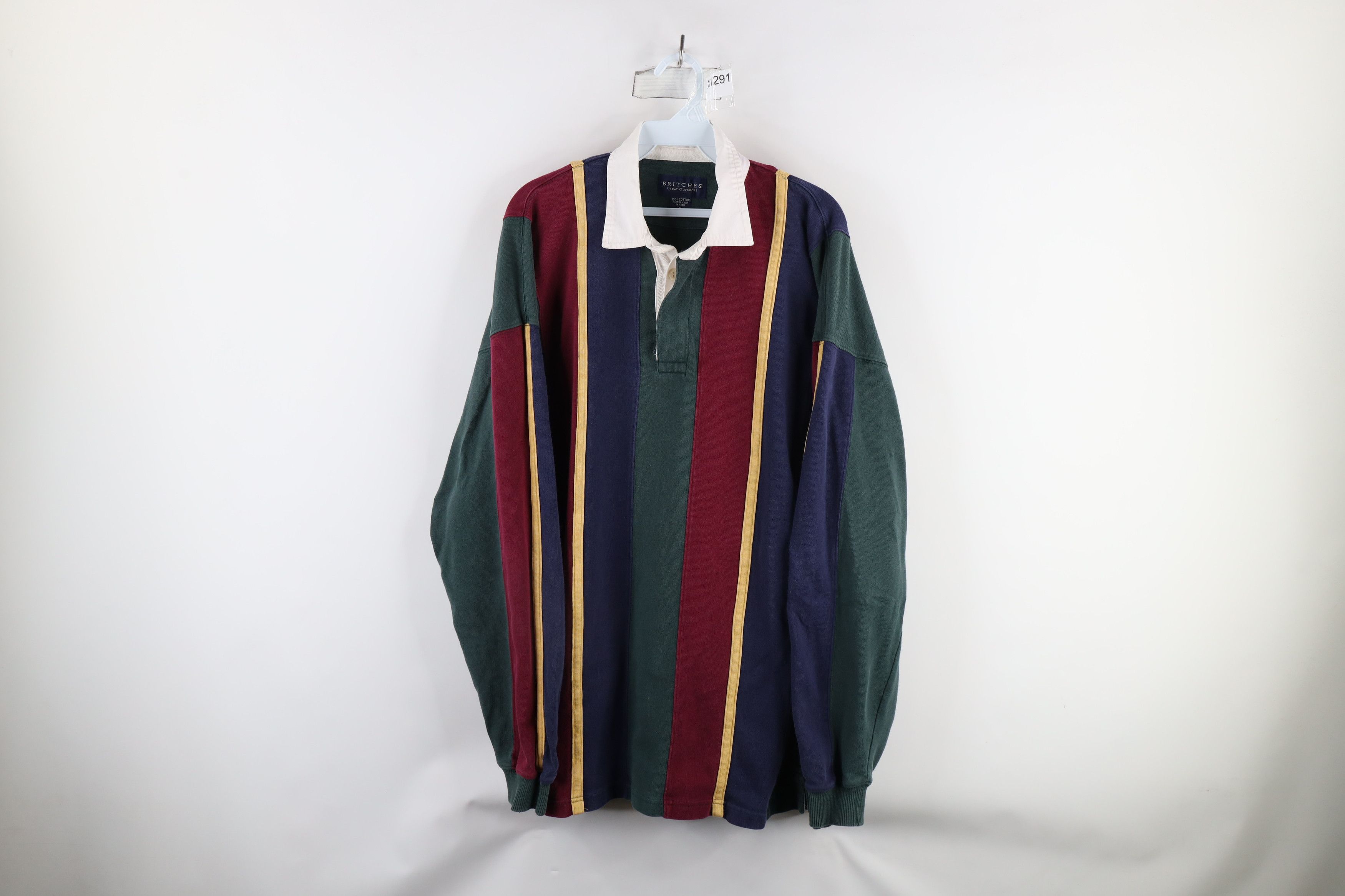 Vintage Vintage 90s Streetwear Heavyweight Long Sleeve Rugby Polo Size US XL / EU 56 / 4 - 1 Thumbnail