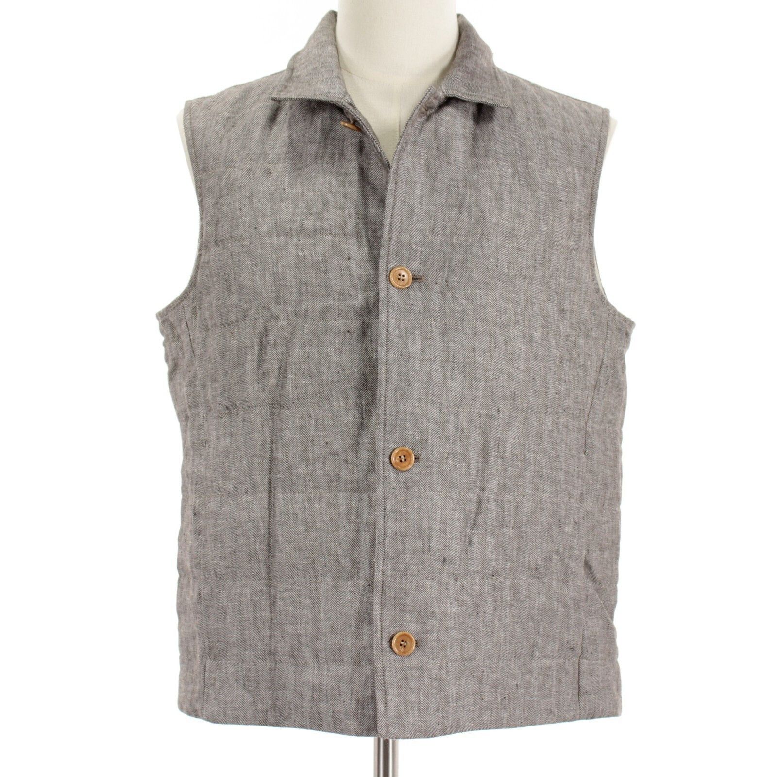 Luciano Barbera Luciano Barbera Vest Size M US In Brown Hemp Size US M / EU 48-50 / 2 - 1 Thumbnail