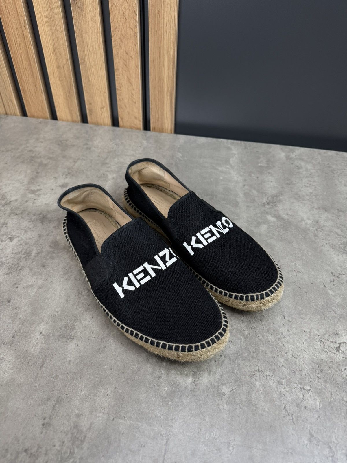 Kenzo Kenzo Black Logo Printed Espadrilles Size 42 Size US 8 / EU 41 - 9 Thumbnail