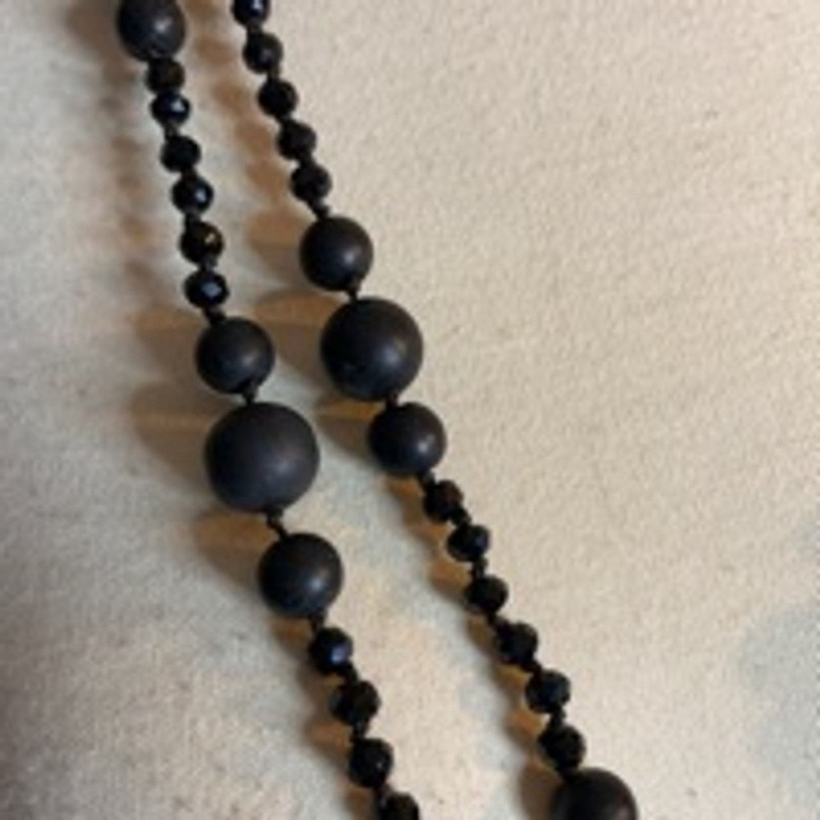 Other Vintage Black Multi-Layer Beaded Necklace Statement Jewelry Size ONE SIZE - 3 Thumbnail