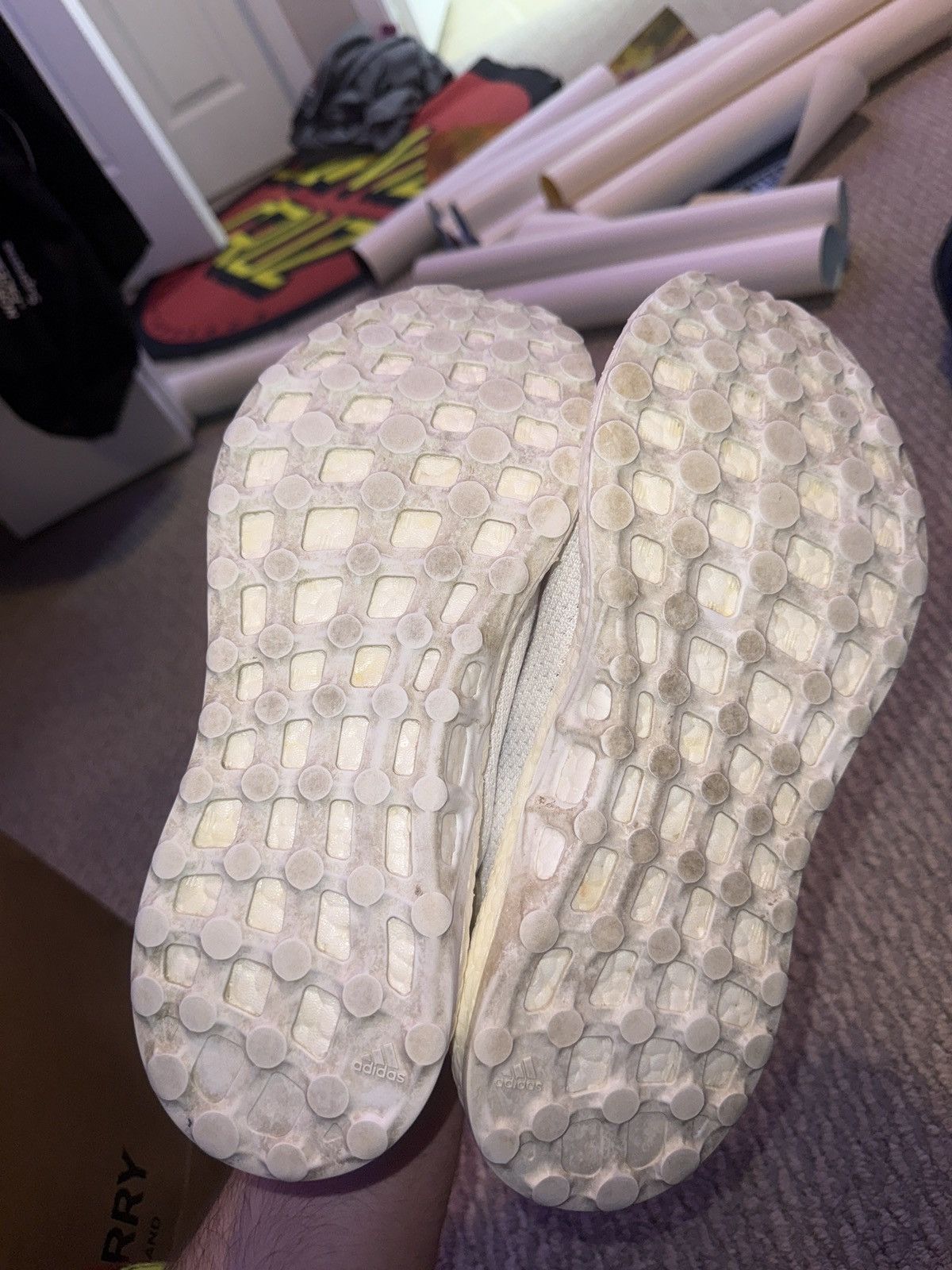 Adidas Triple white pureboosts clima Size US 9.5 / EU 42-43 - 6 Thumbnail