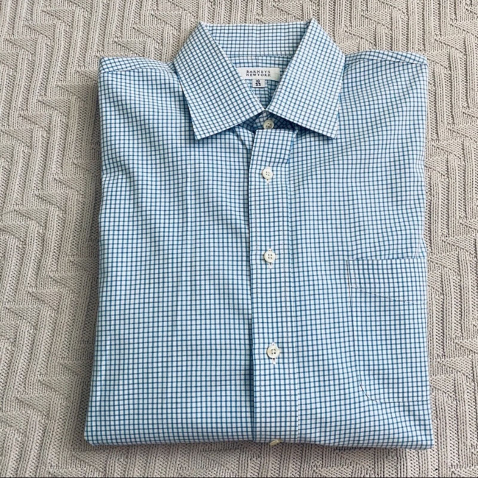 Barneys New York Barney’s blue gingham button down Size US M / EU 48-50 / 2 - 1 Thumbnail