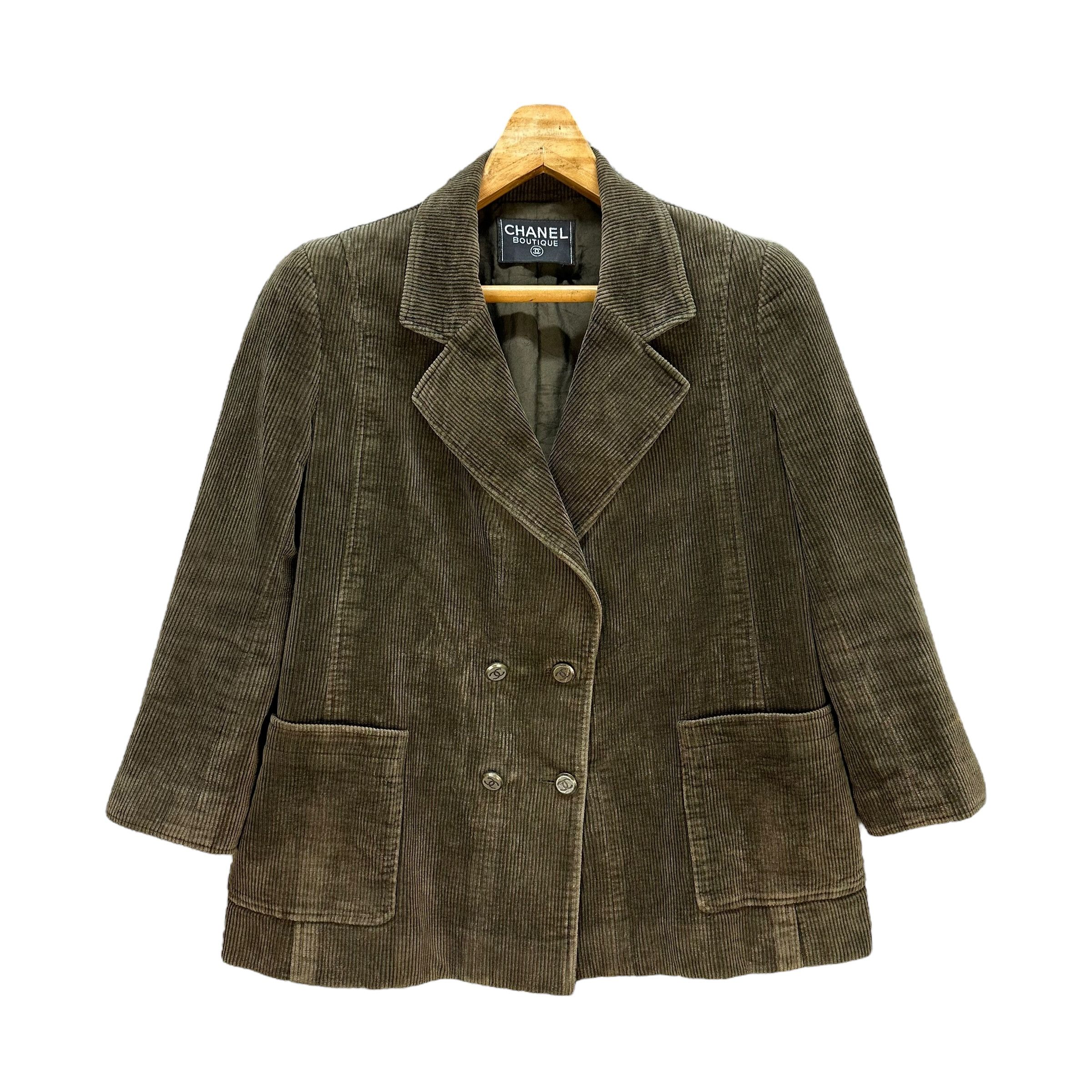 CHANELジャケット Chanel ChanelBlack wavy teddy double C logo zipper jacket 2503-Nex