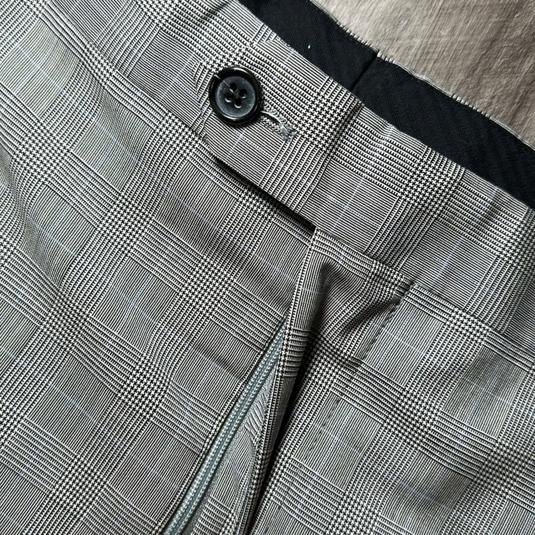 Brooks Brothers Brooks Brothers Madison Dress Pants - 39 Regular Inseam 31 Wool Mohair Gray Plaid Men's Dress Pants Size US 39 - 7 Thumbnail