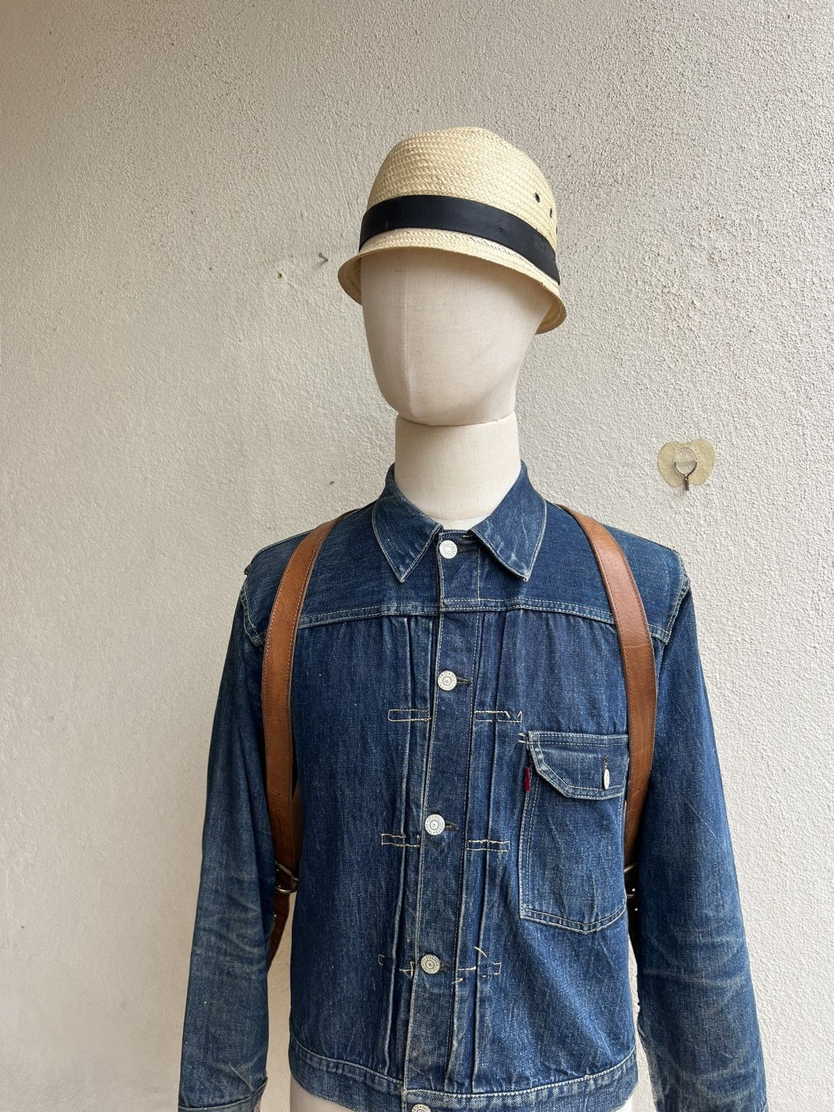 Leather Vintage COCARDE Japan Faded Patina Leather Backpack Bag Size ONE SIZE - 5 Thumbnail
