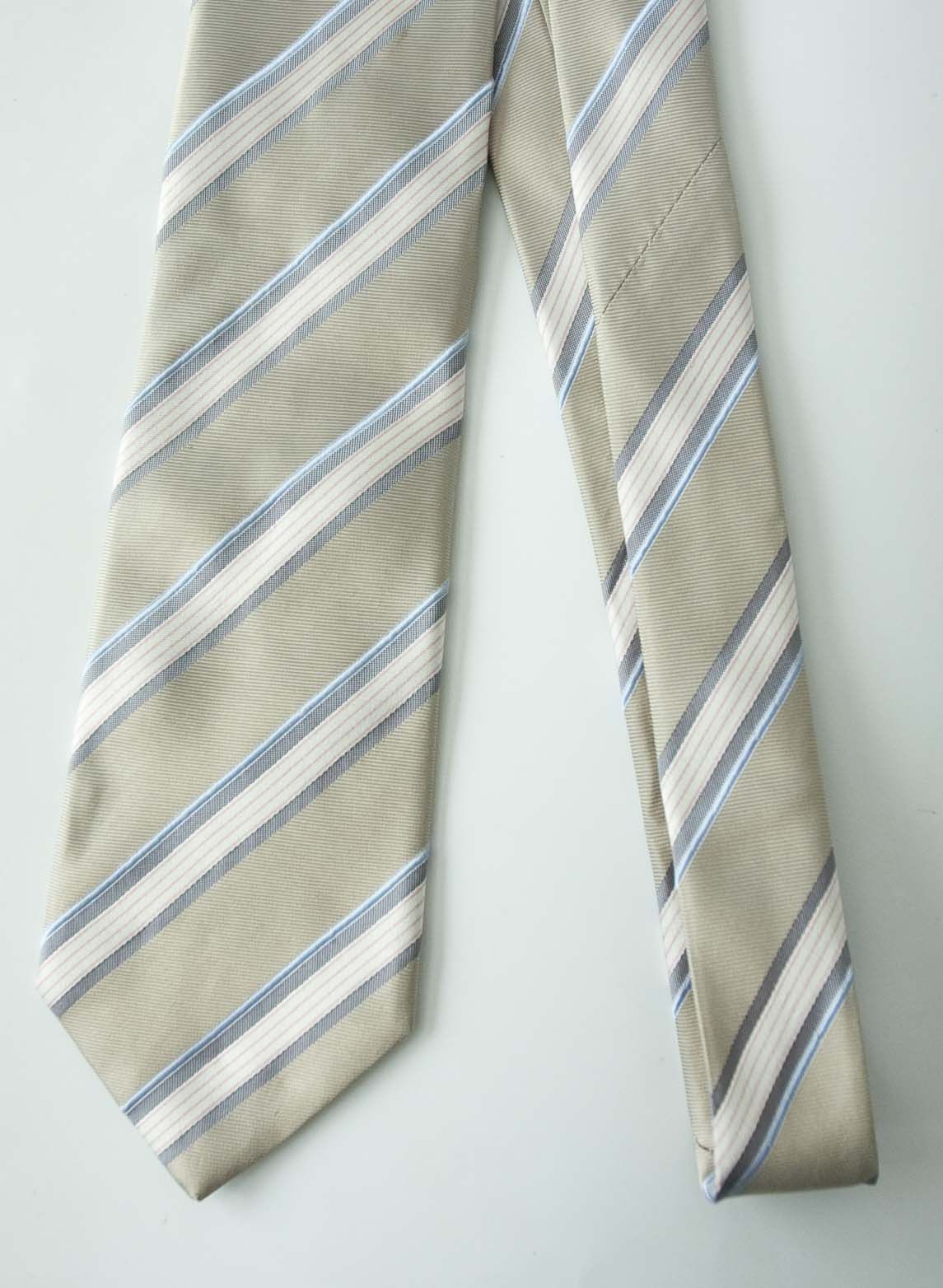 Hugo Boss Hugo Boss Tie 100% Silk Made in Italy Pale Brown Size ONE SIZE - 2 Thumbnail